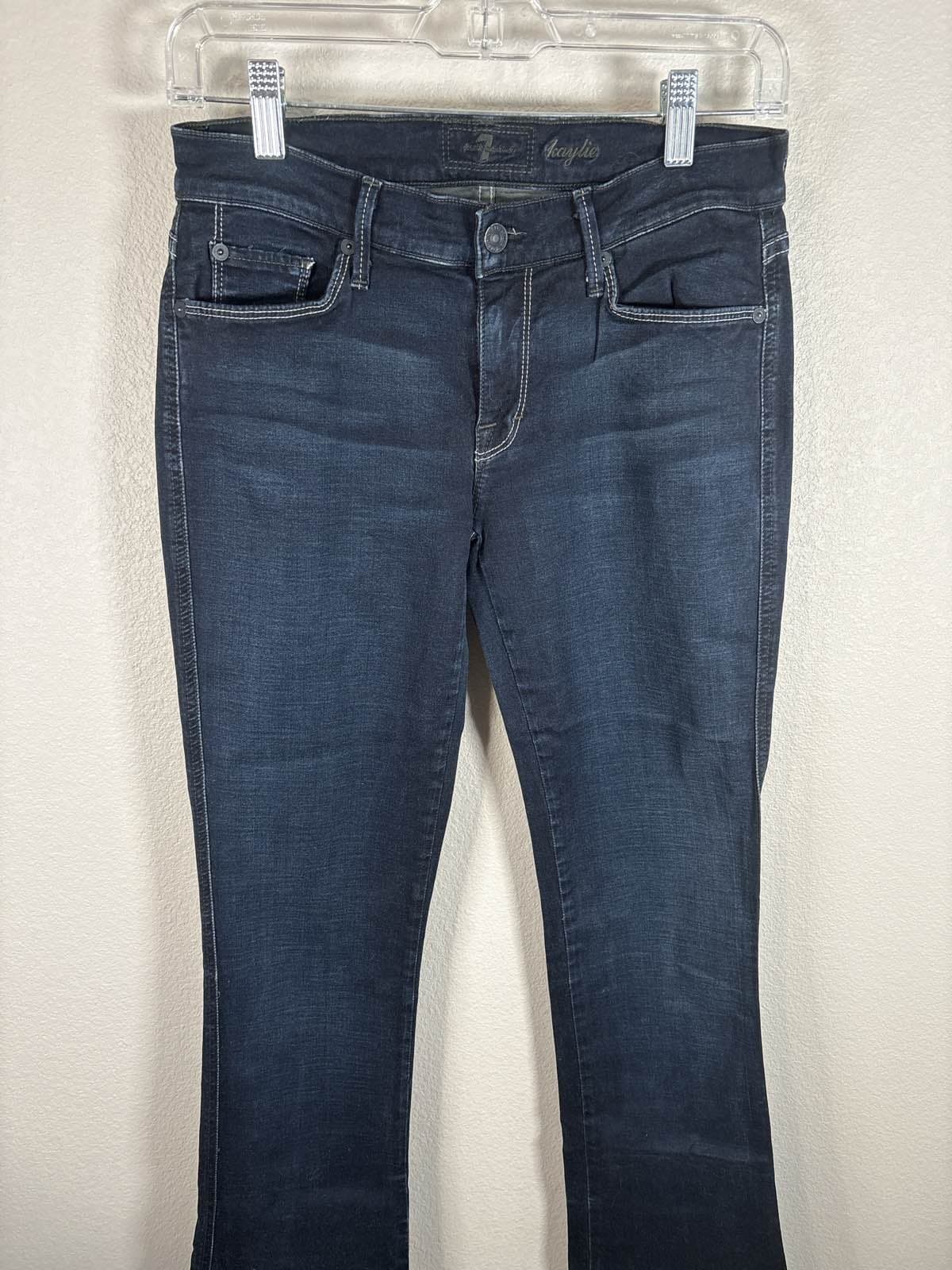 7 For All Mankind Kaylie Dark Wash Bootcut Women’s Jeans 27 Stretch Denim - Thumbnail 3