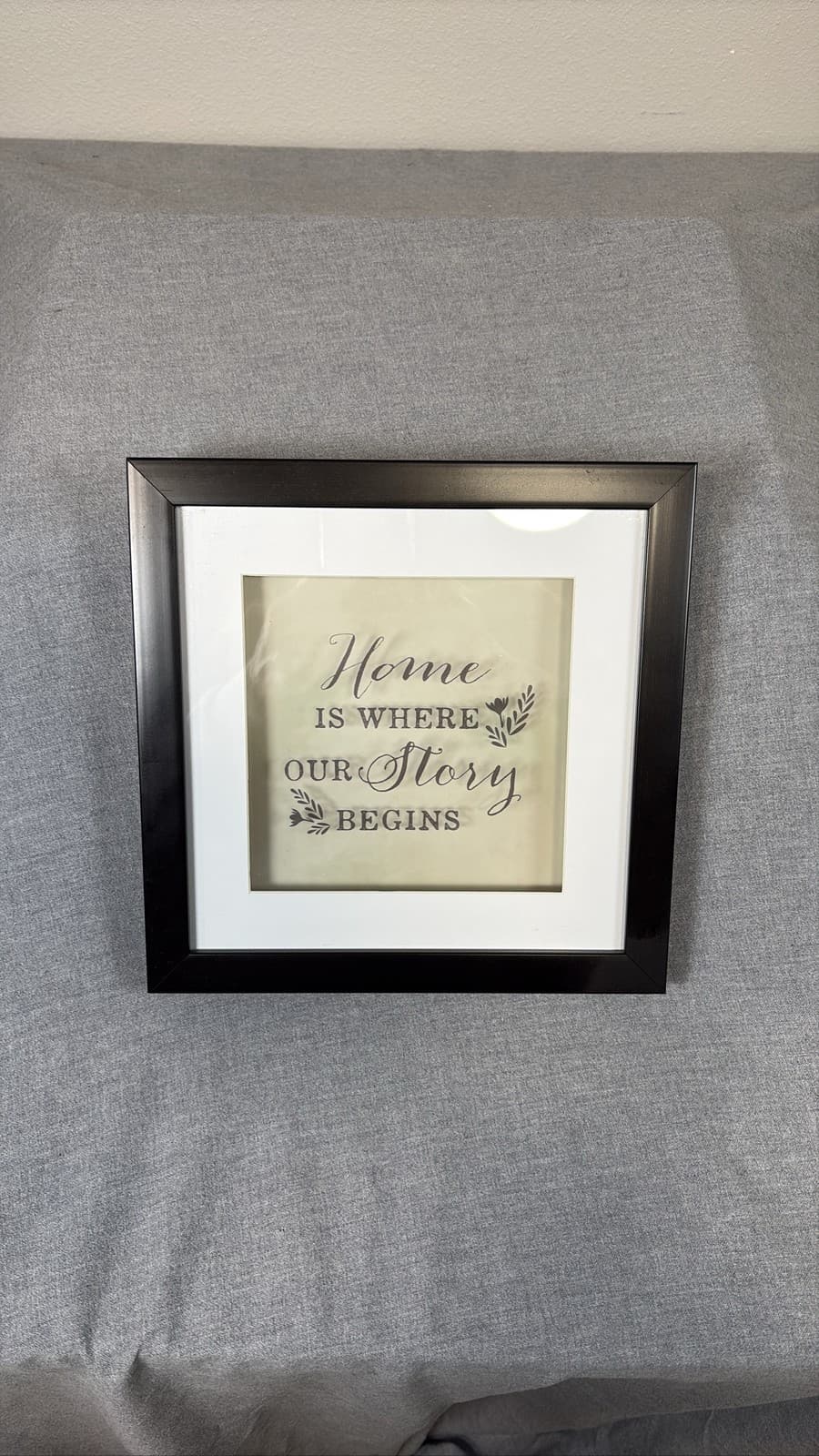 Home Is Where Our Story Begins Framed Wall Art Decor Picture