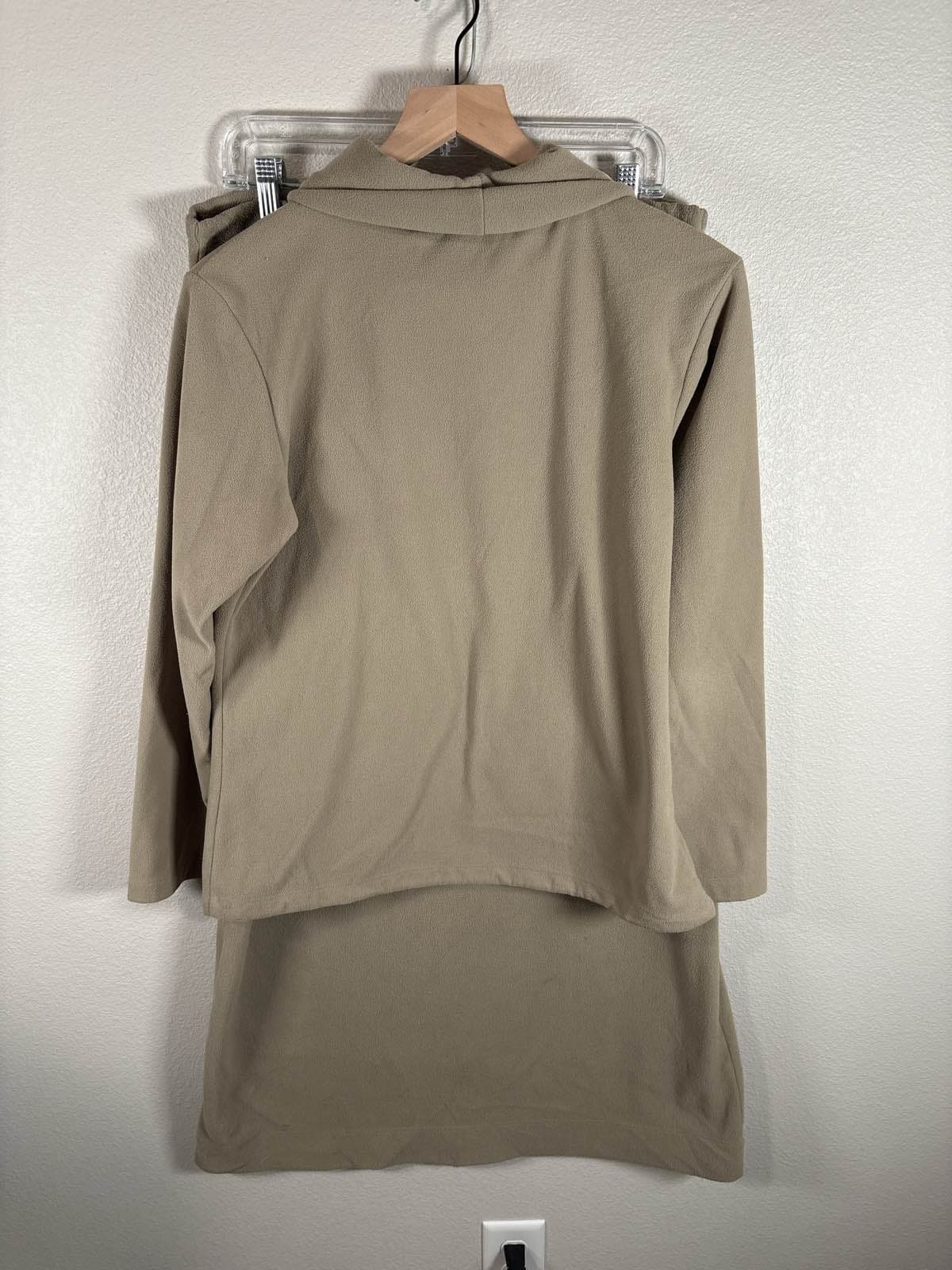 Victoria's Secret Cowl Neck Pullover Tunic Tan S W/ Matching Long Skirt M - Thumbnail 3