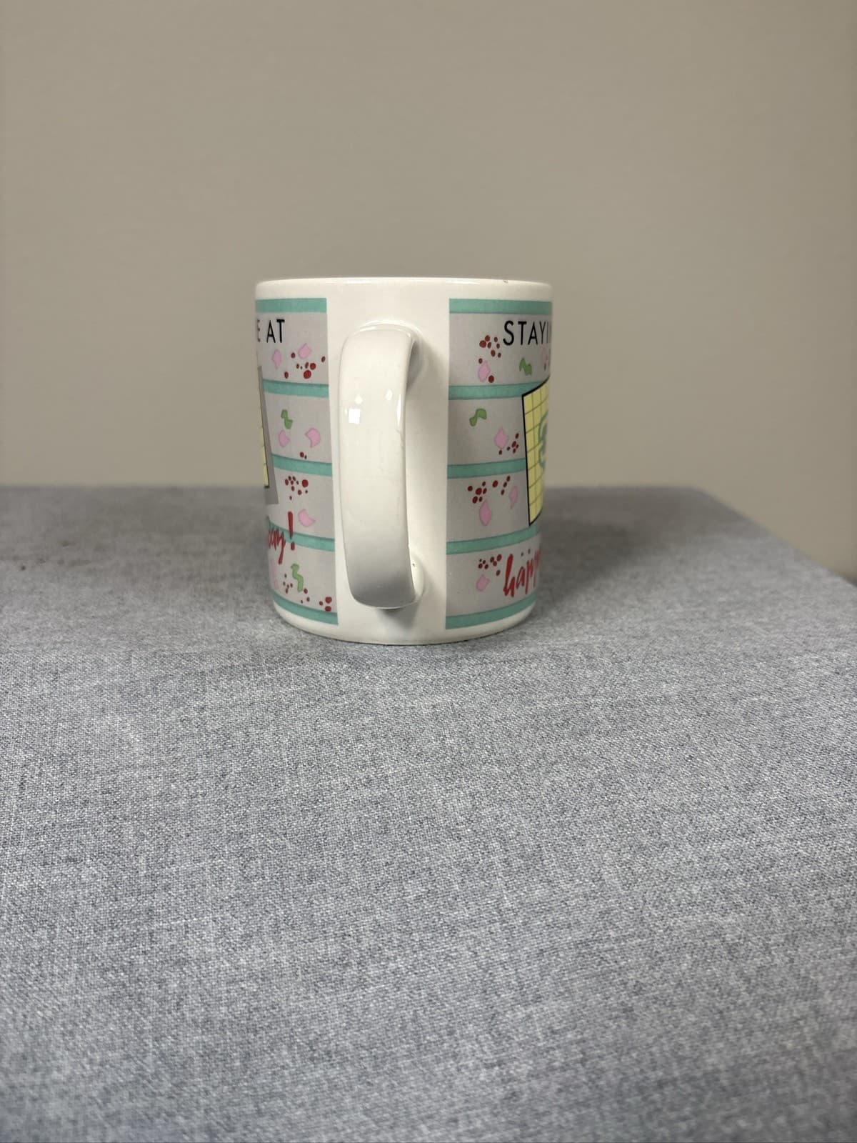 Vintage Enesco Stayin' Alive Mug Coffee Cup 1985 - Thumbnail 2