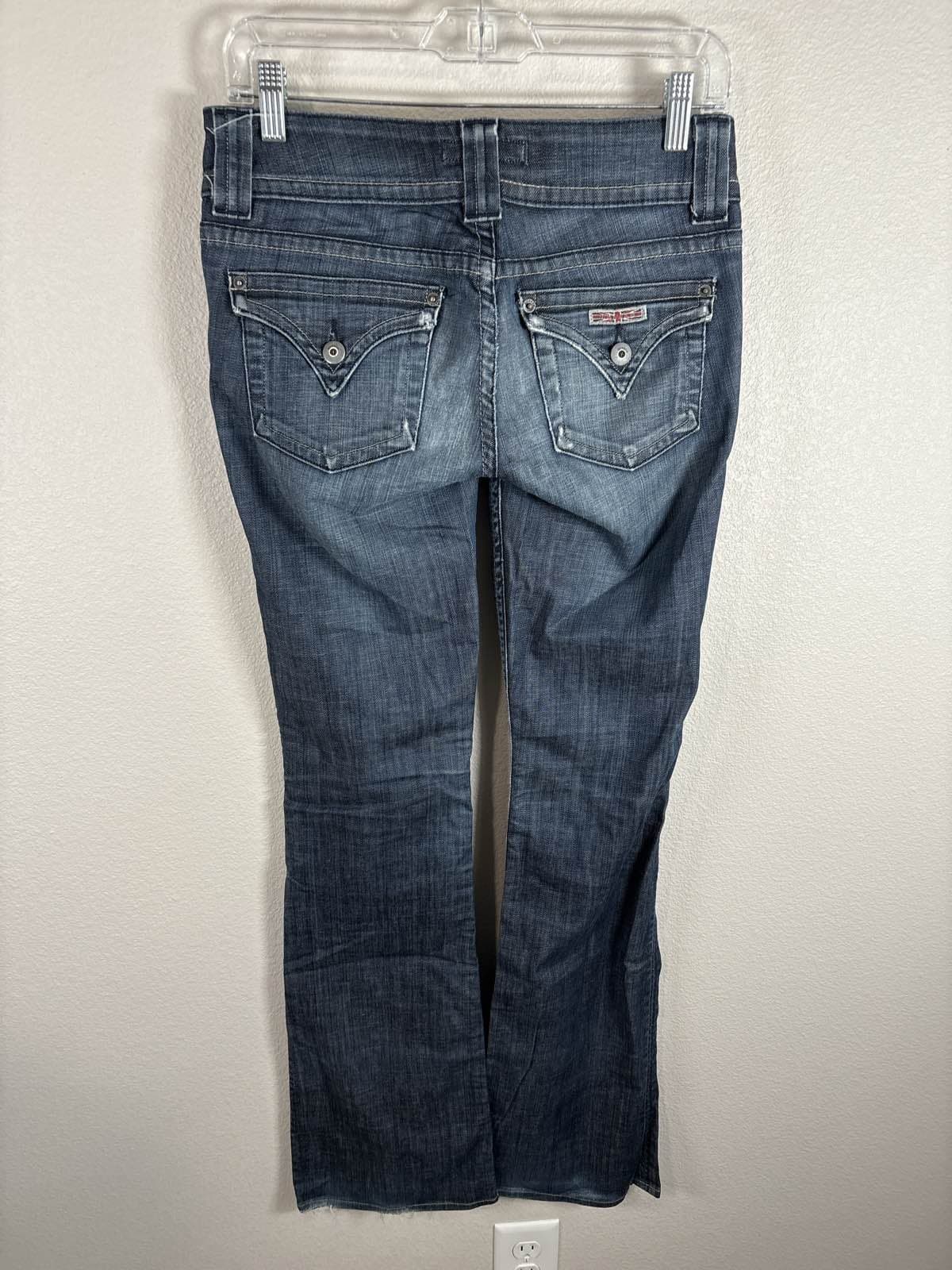 Hudson Jeans 27 Bootcut Dark Wash Flap Pocket Stretch USA - Thumbnail 4