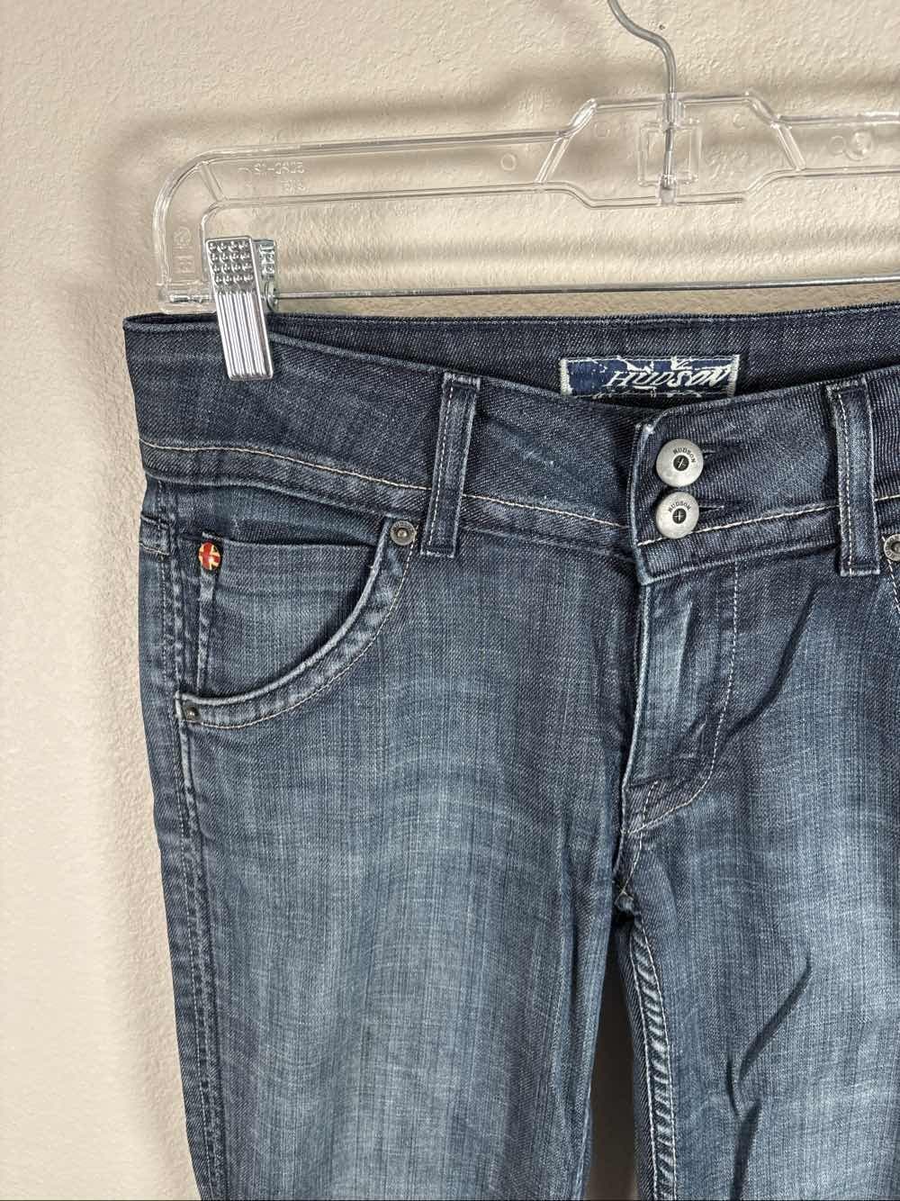 Hudson Jeans 27 Bootcut Dark Wash Flap Pocket Stretch USA - Thumbnail 2