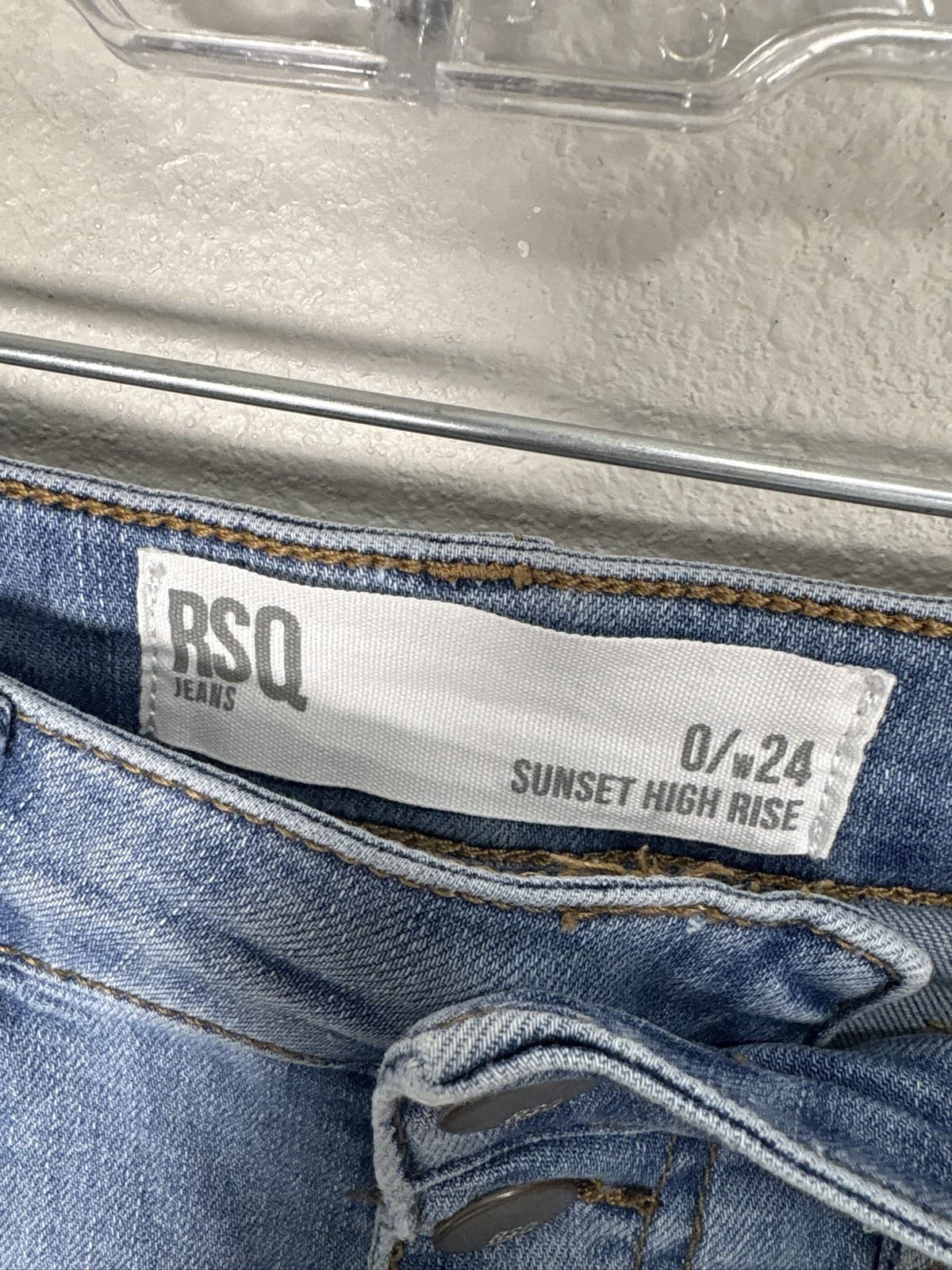 RSQ Womens Sunset High Rise Cuffed Denim Shorts Light Blue Size 0 24 - Thumbnail 2