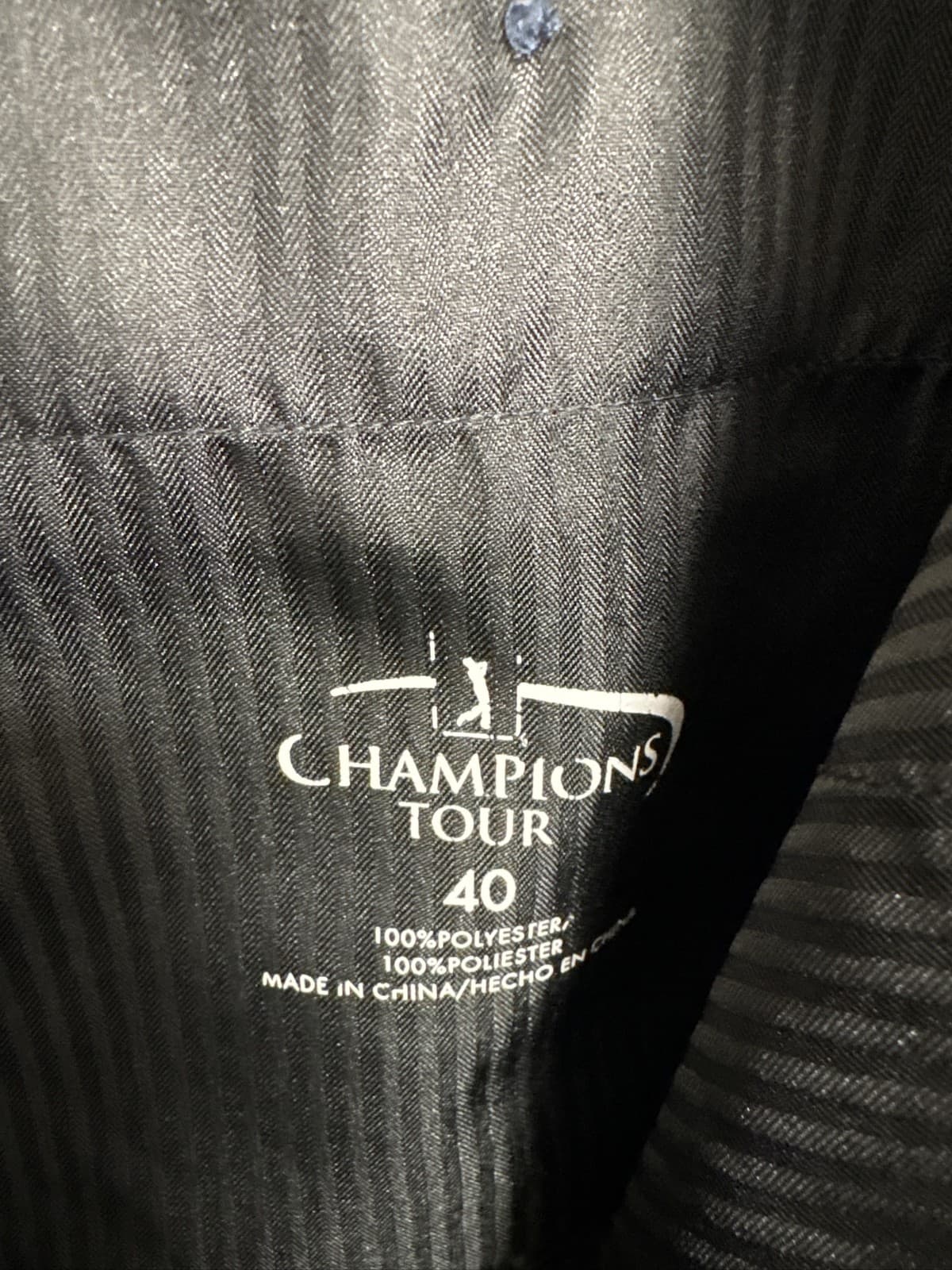 Champions Tour Men Golf Shorts 40 Navy Blue Plaid Performance Flat Front - Thumbnail 3