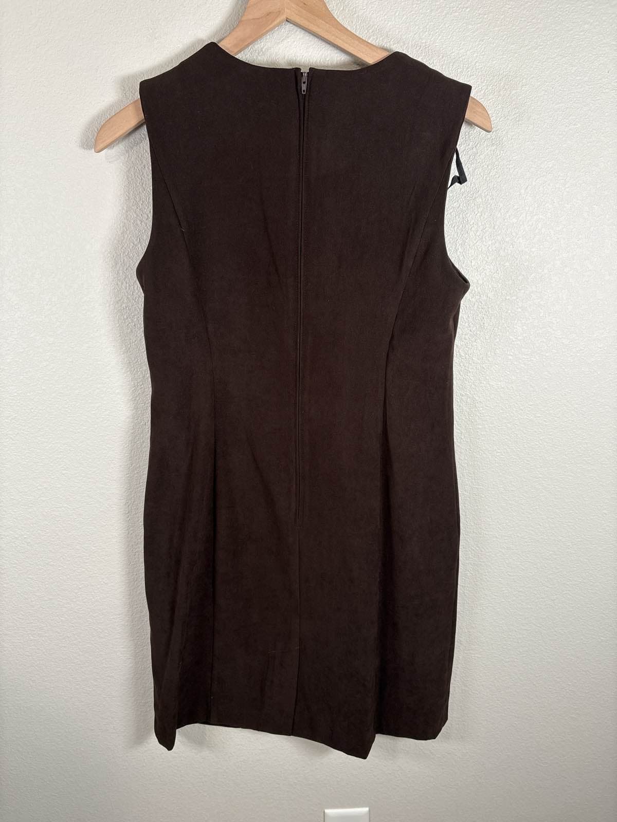 Sag Harbor Women's Brown Animal Print Sleeveless Sheath Dress 8 - Thumbnail 3