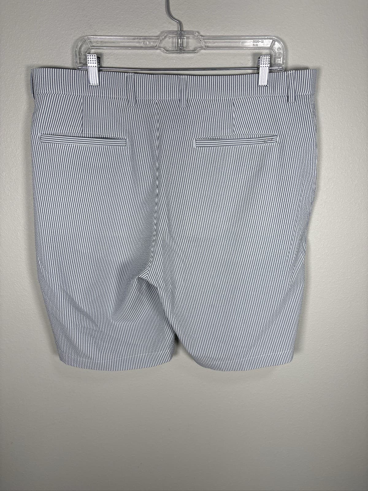 Greg Norman ML75 Microlux Golf Shorts Mens 38 Blue White Seersucker - Thumbnail 2