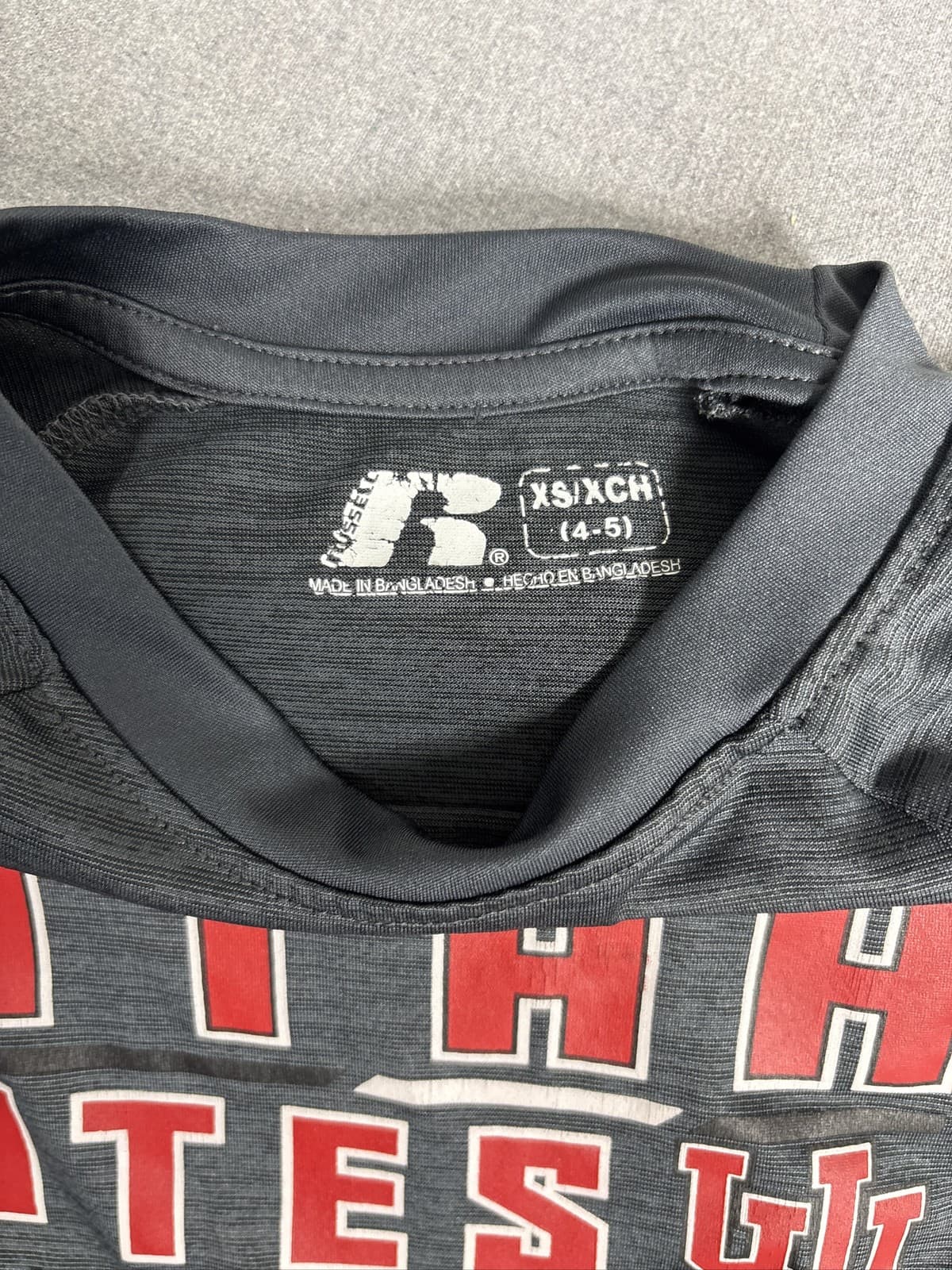 Russell Athletic Utah Utes Long Sleeve Shirt Youth Gray XS 4-5 NCAA College - Thumbnail 2