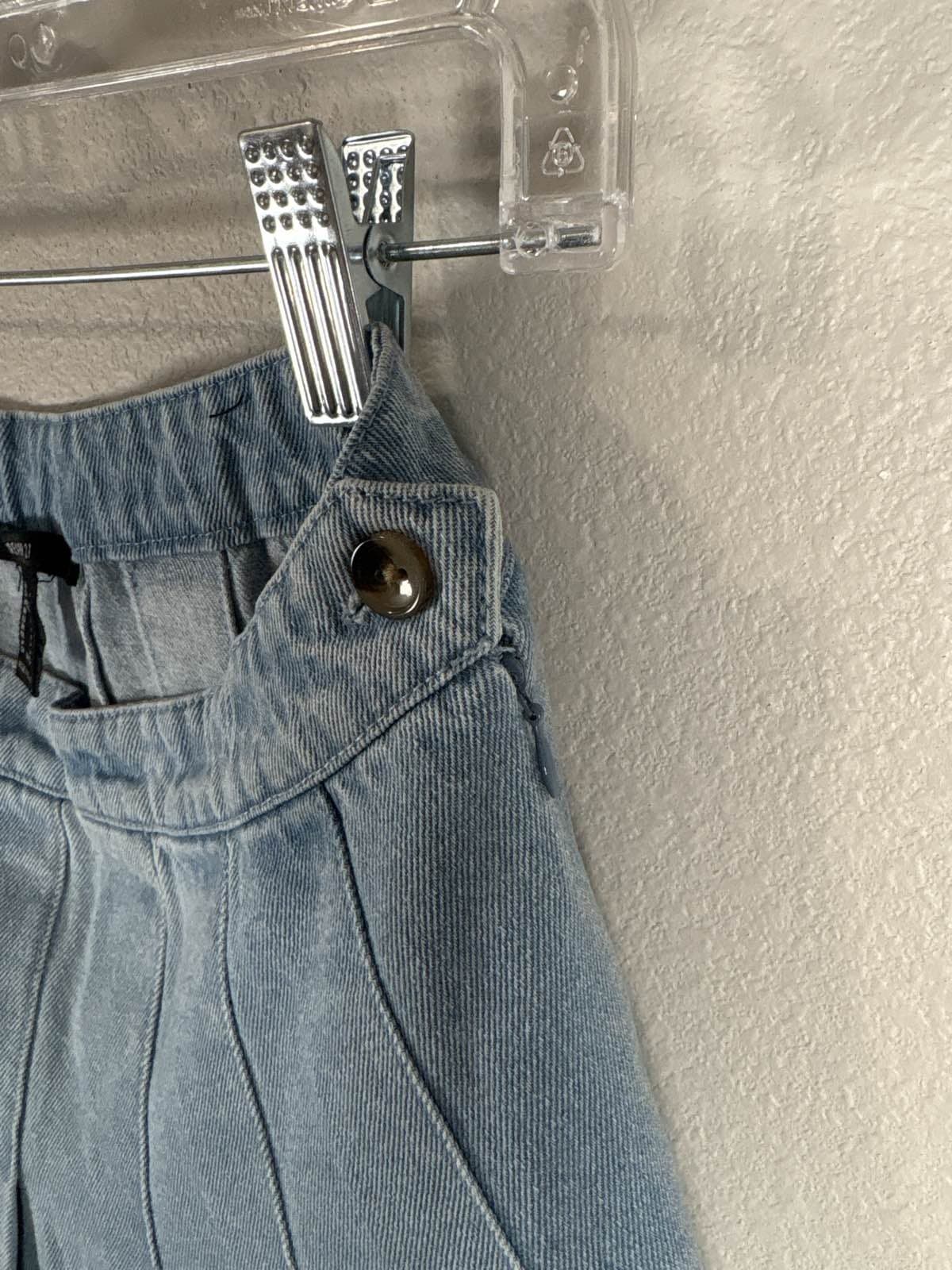 Forever 21 Women's Blue Denim Pleated Mini Skirt Y2K Aesthetic Size M - Thumbnail 5