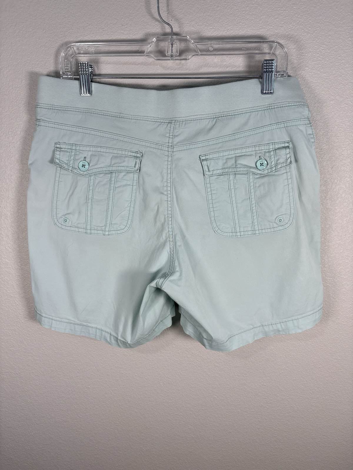 Lee Women's Easy Fit Mid-Rise Shorts Light Blue Comfort Waist 12 - Thumbnail 3