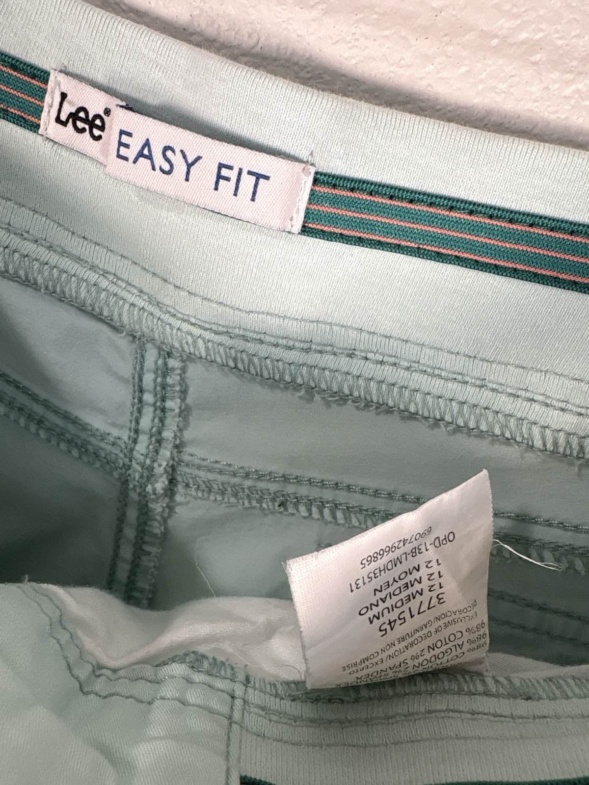 Lee Women's Easy Fit Mid-Rise Shorts Light Blue Comfort Waist 12 - Thumbnail 2