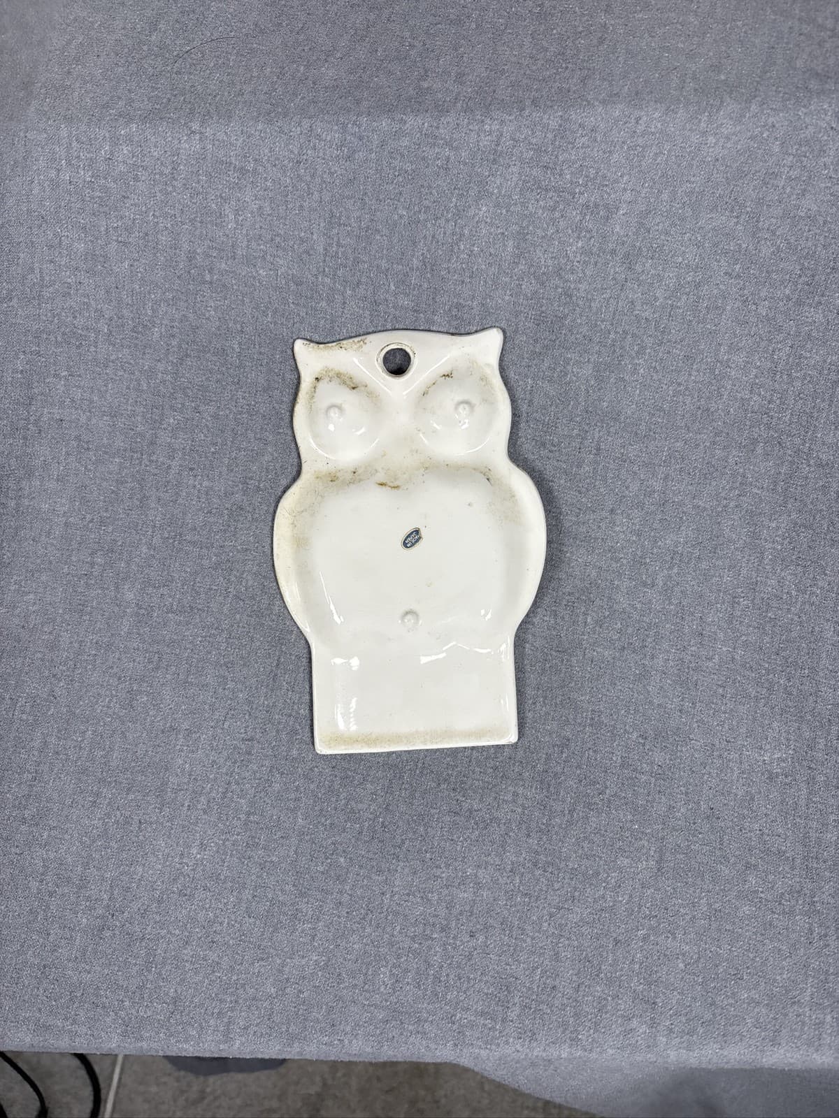 Ceramic Owl Spoon Rest Wall Plaque Little Brown Church Kitchen Prayer - Thumbnail 2