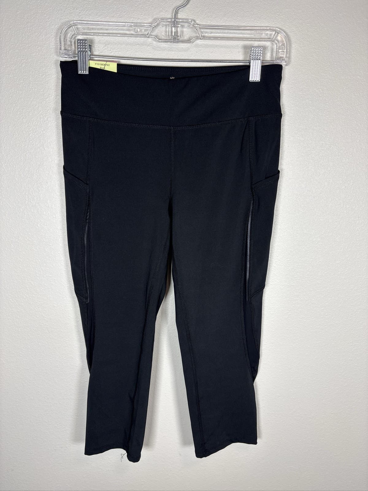 Tangerine Womens Black Active Capri Leggings with Pockets Size Small - Thumbnail 3