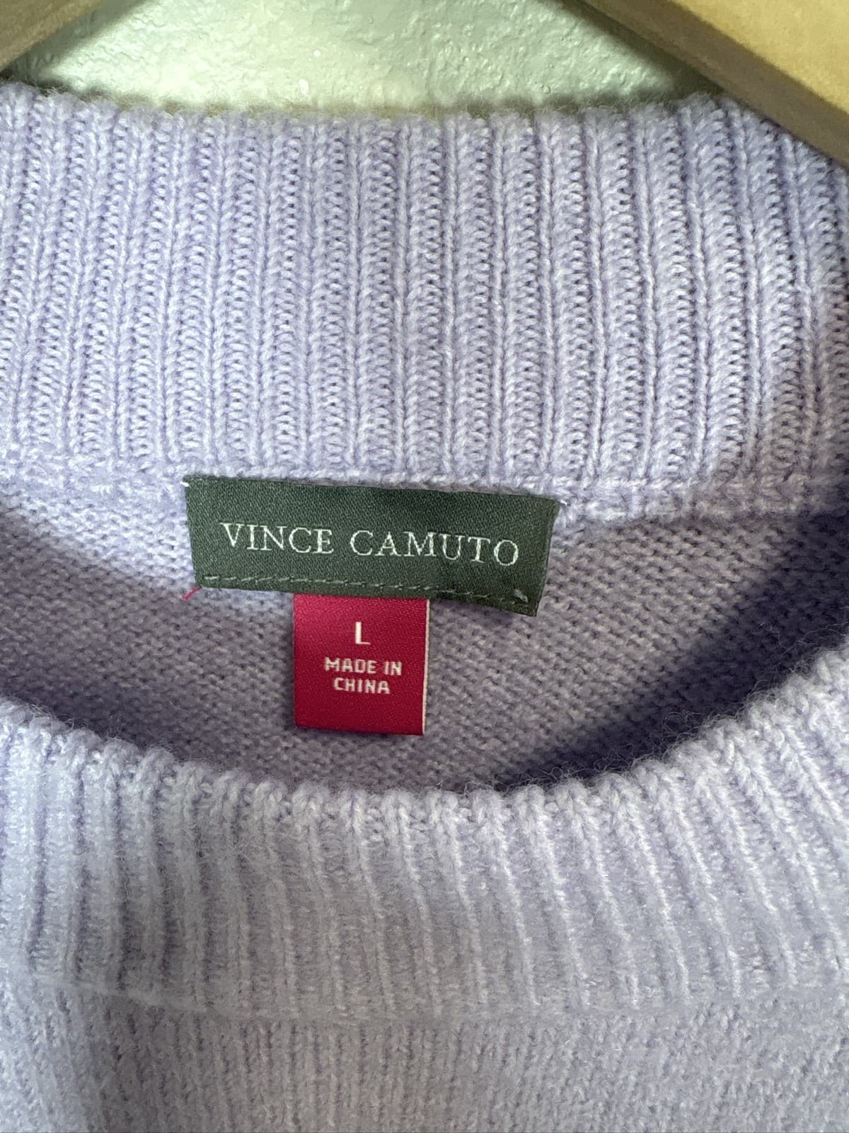 Vince Camuto Women's Crew Neck Sweater Azalea Lavender Large - Thumbnail 3