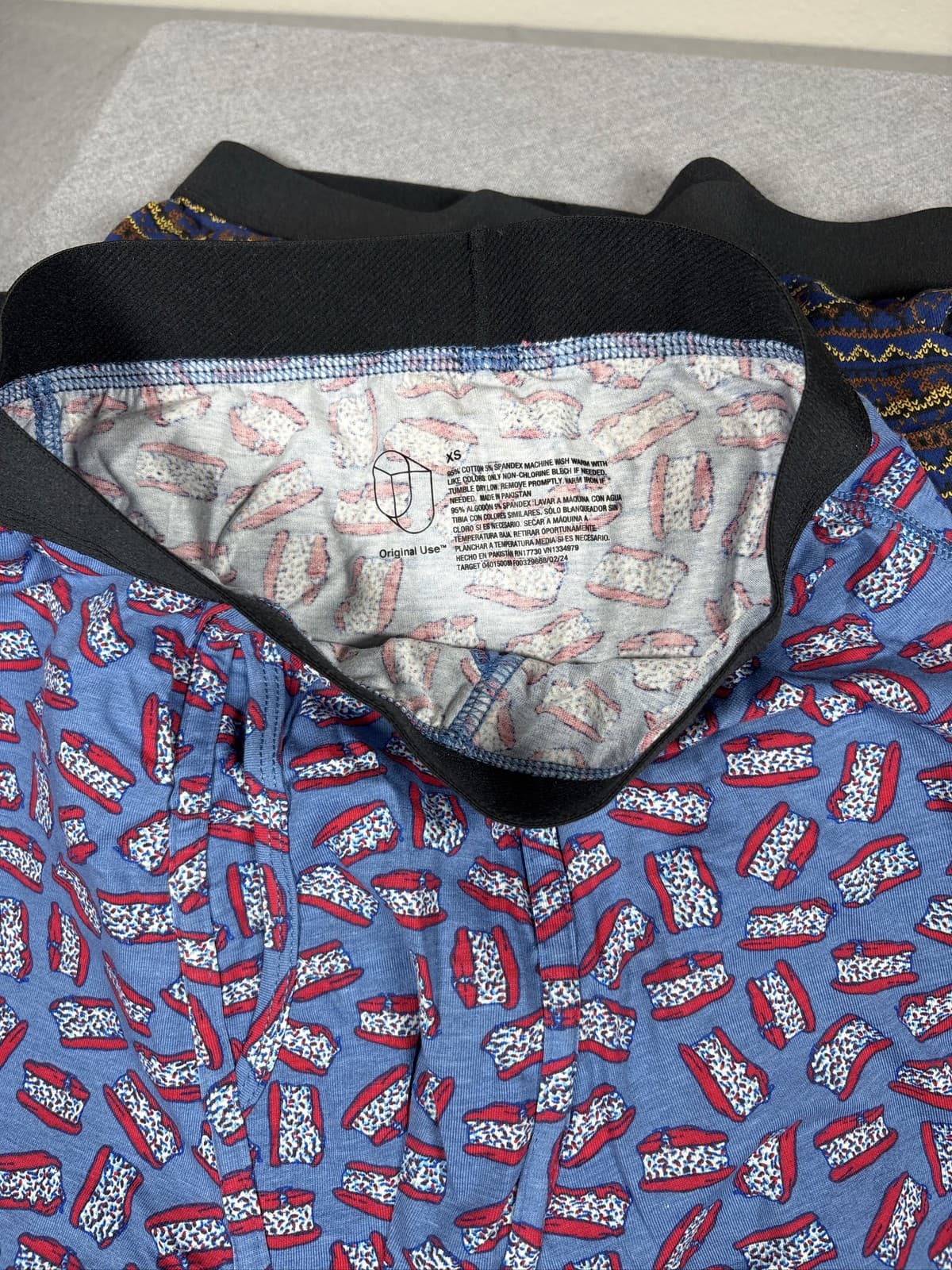 Target Lot of 8 Mens Boxer Briefs XS Black Space Ice Cream - Thumbnail 4