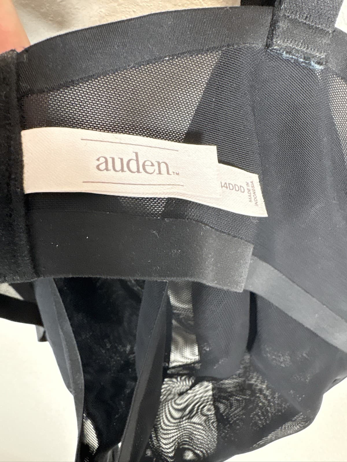 Auden Black Underwire Bra Women's Size 44DDD Solid Comfort Lingerie - Thumbnail 4