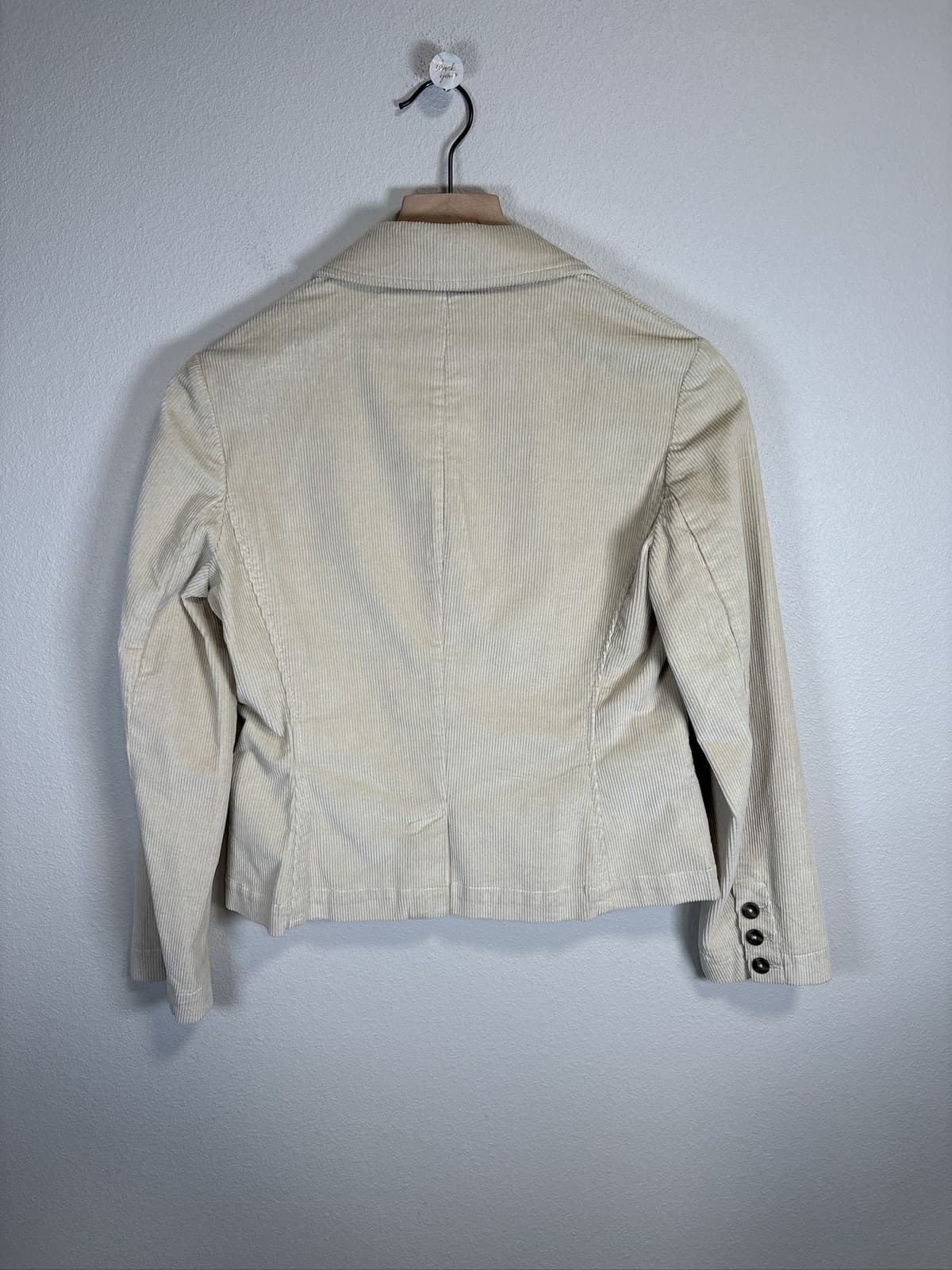 Talbots Women's Tan Corduroy Blazer 4 Pockets Button Academia - Thumbnail 5