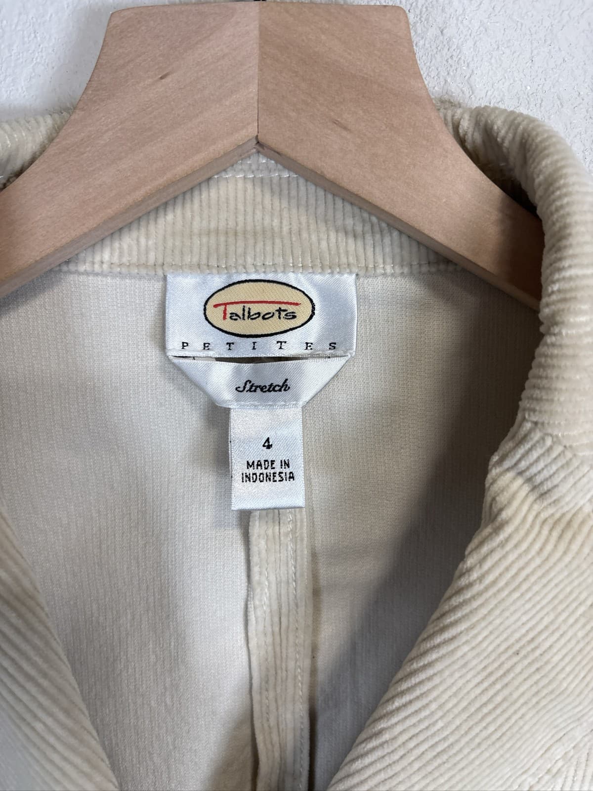 Talbots Women's Tan Corduroy Blazer 4 Pockets Button Academia - Thumbnail 2