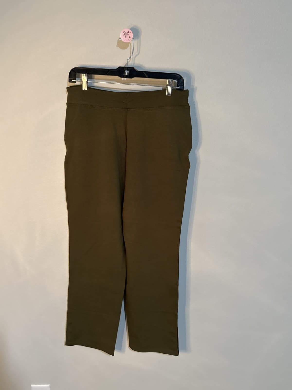 Belle by Kim Gravel TripleLuxe Olive Green Joggers Size 10 - Thumbnail 3