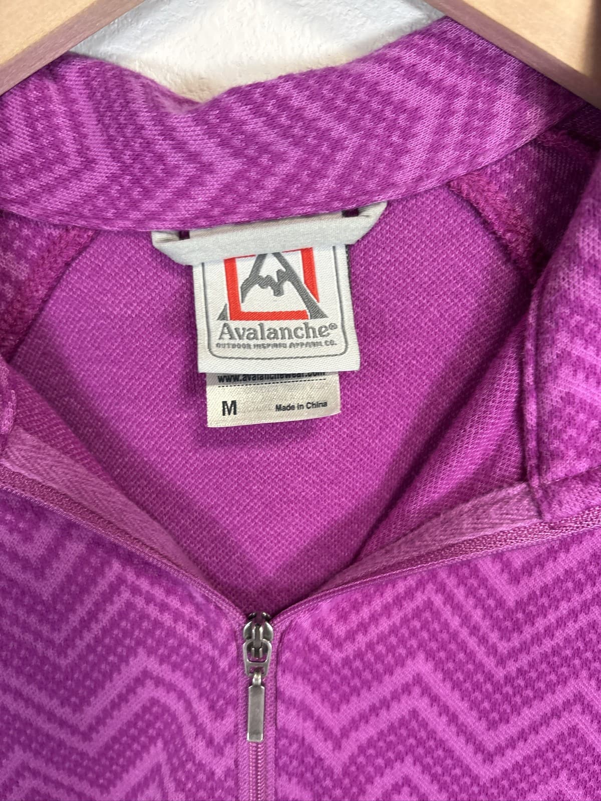 Avalanche Women's M Purple Full Zip Hoodie Jacket Pockets Thumbholes - Thumbnail 2