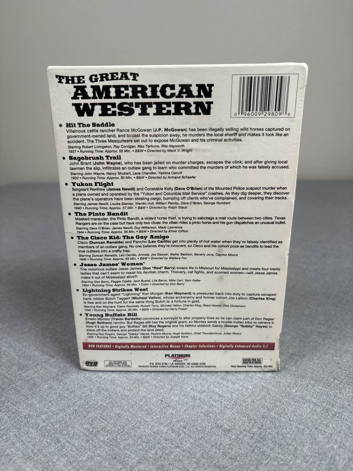 Americana Western 2 DVD Set 8 Films Roy Rogers John Wayne Full Screen - Thumbnail 2