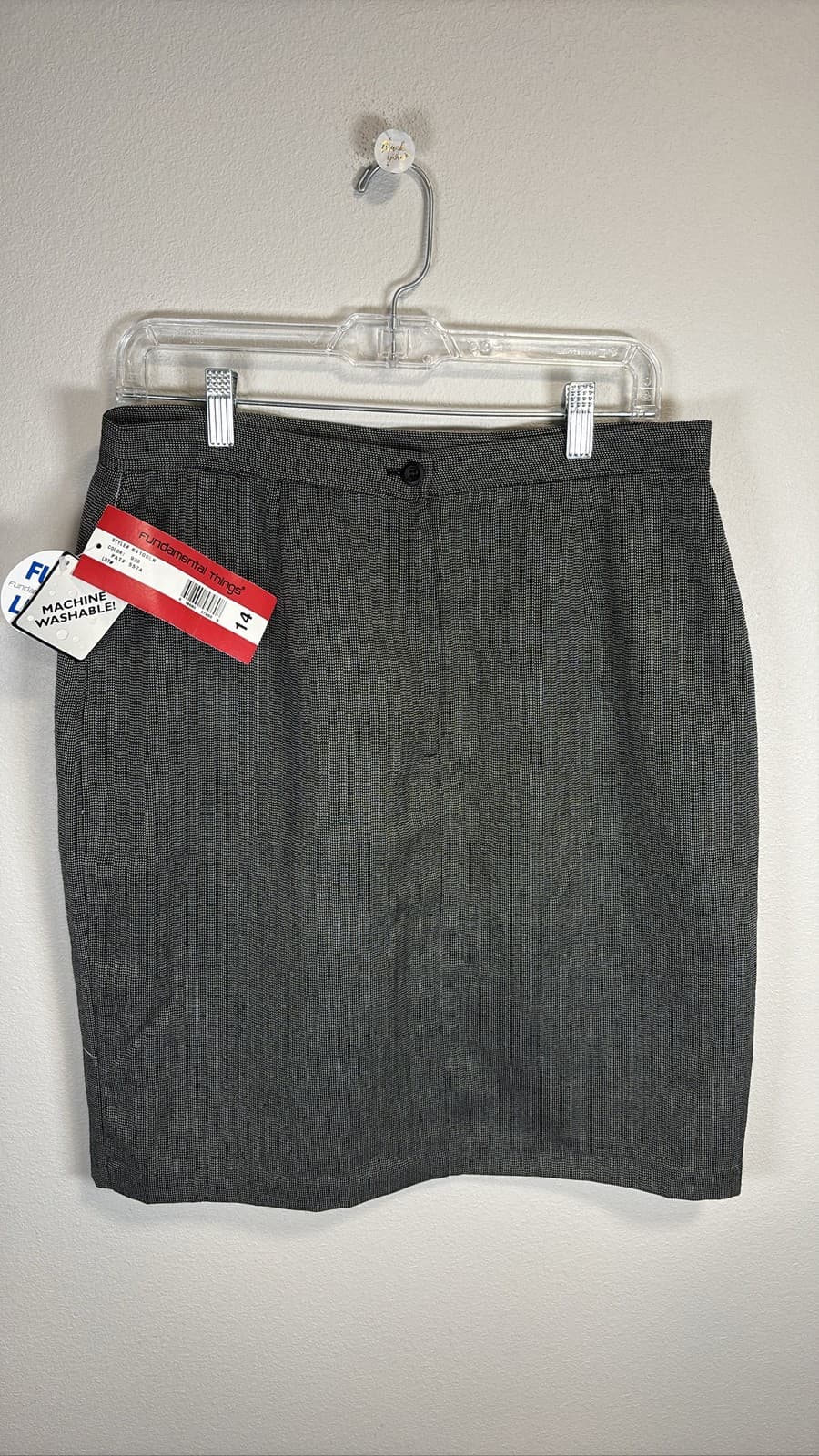 Women's Size 14 Gray Pencil Skirt Career Office Washable