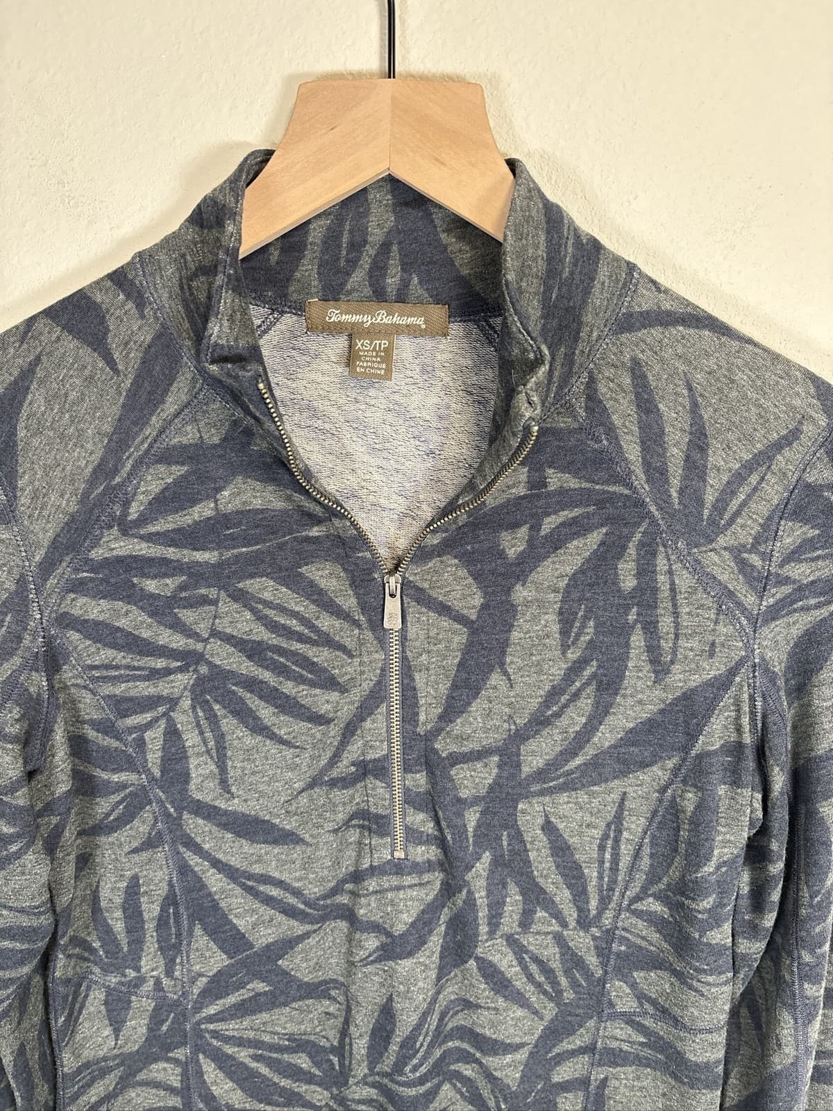 Tommy Bahama Womens Gray Blue Palm Leaf Tunic Dress XS - Thumbnail 2