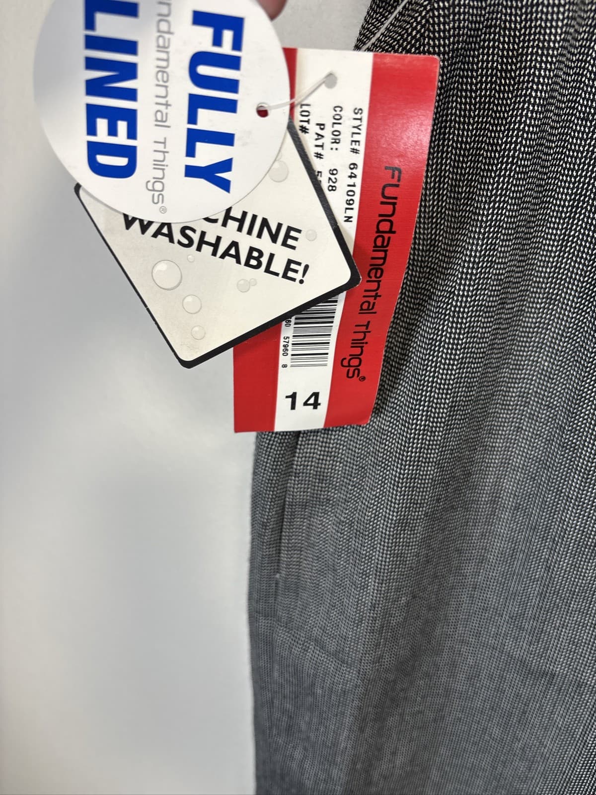 Women's Size 14 Gray Pencil Skirt Career Office Washable - Thumbnail 3