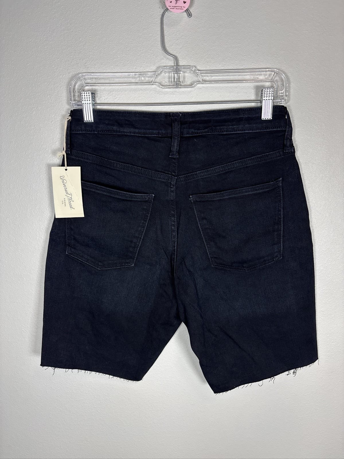 Universal Thread Women High-Rise Bermuda Shorts Black Denim Size 6 28 - Thumbnail 4