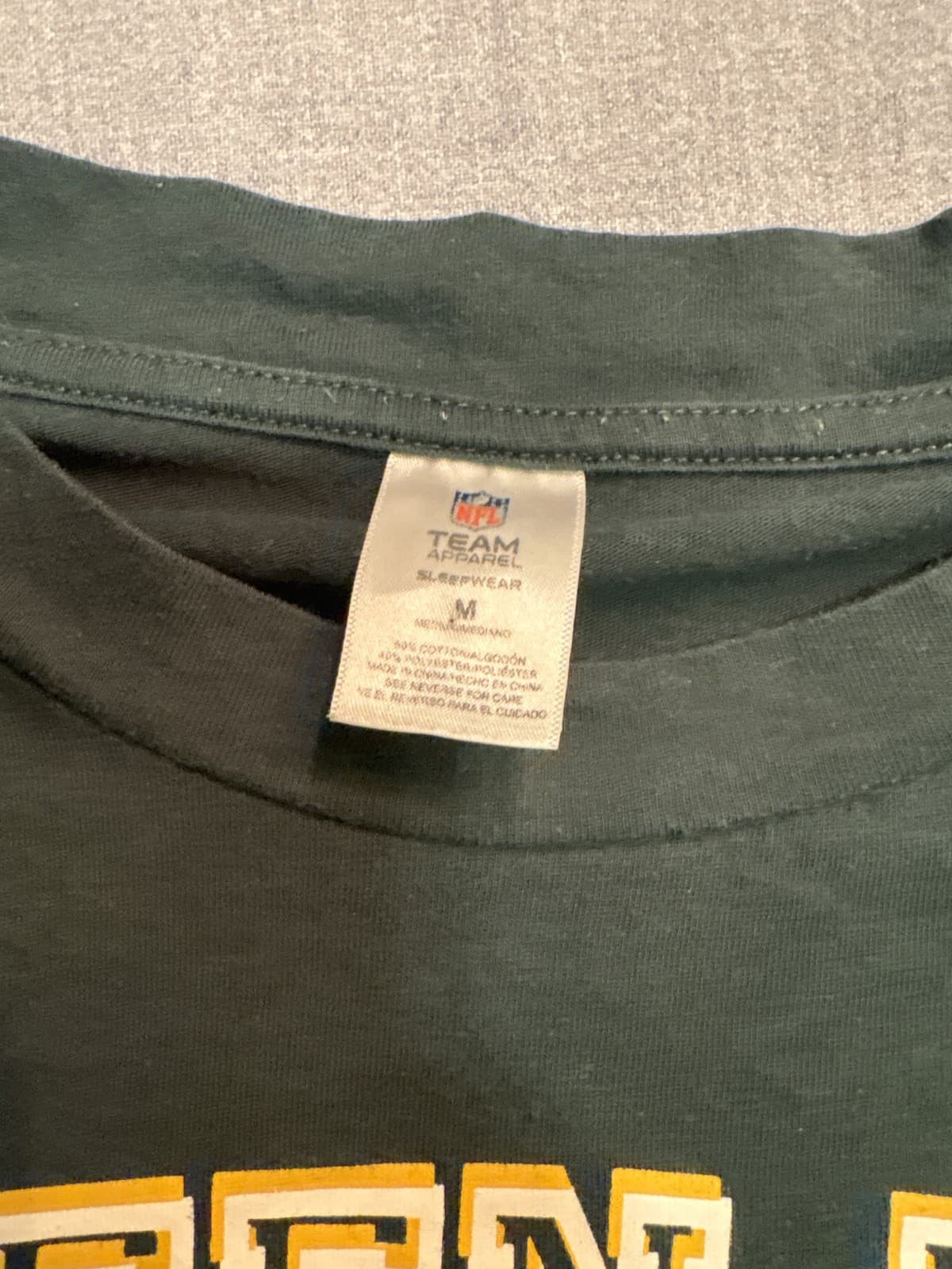 Green Bay Packers NFL Men's Green Gold Logo T-Shirt Tee - Thumbnail 2
