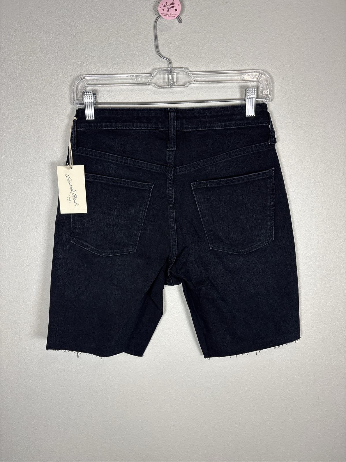 Universal Thread Womens High Rise Bermuda Shorts Black Denim Size 4 27 - Thumbnail 4
