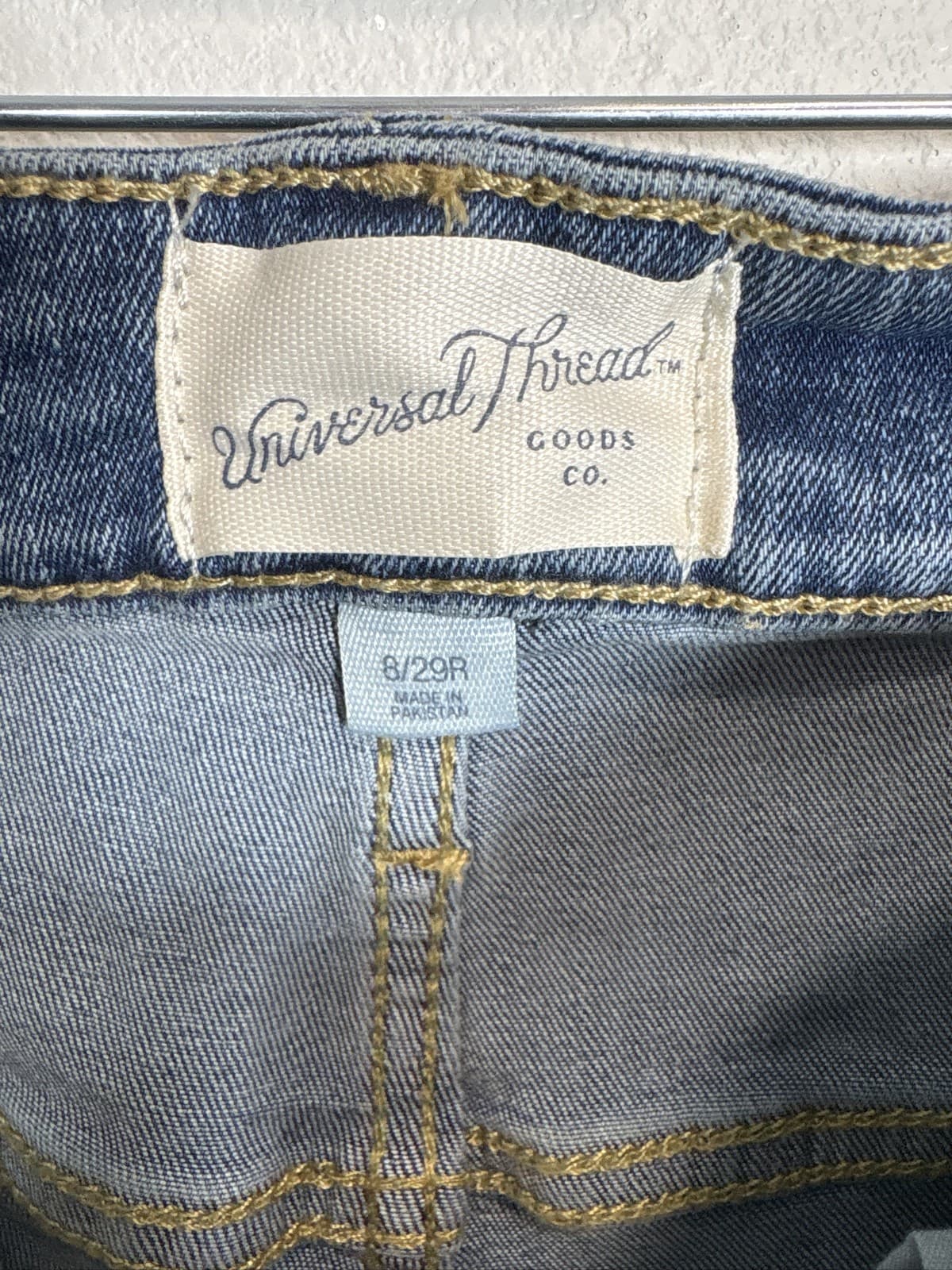 Universal Thread High Rise Bermuda Denim Shorts Blue Women Size 8 - Thumbnail 5