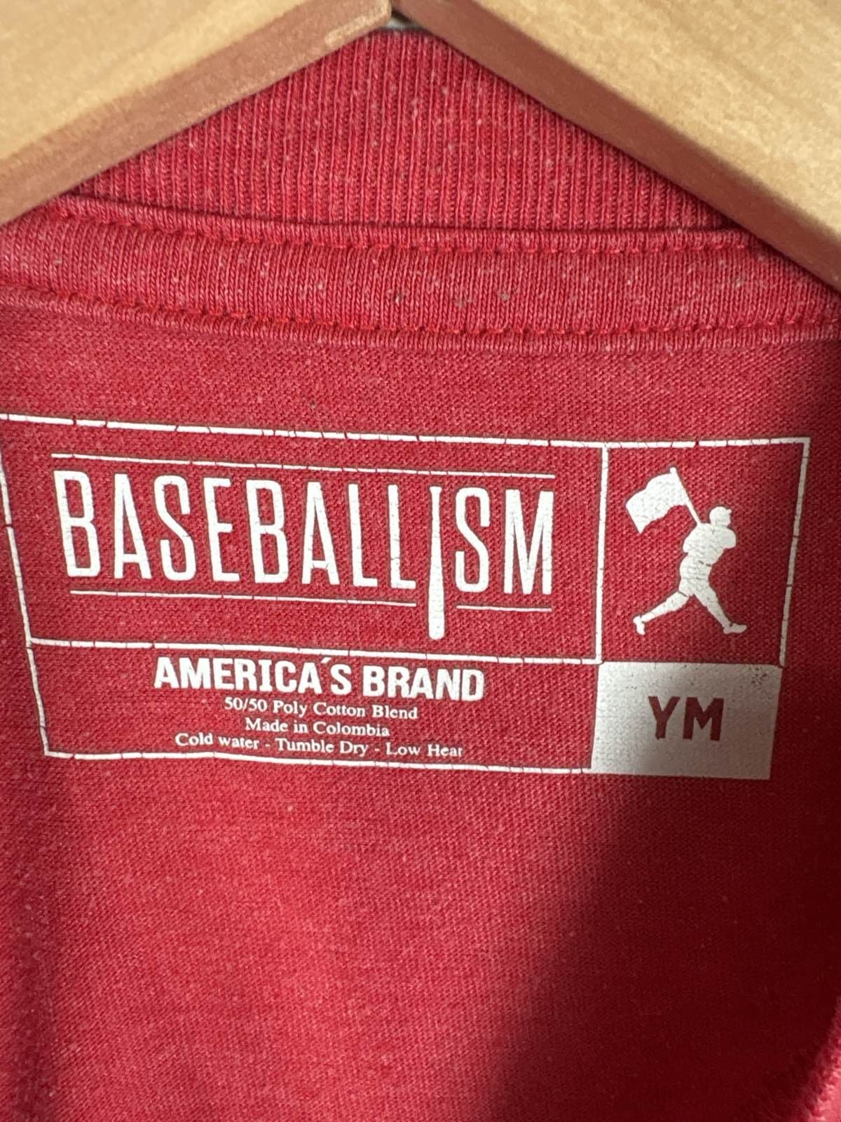 Baseballism America's Rub Dirt Graphic Tee YM Red - Thumbnail 2