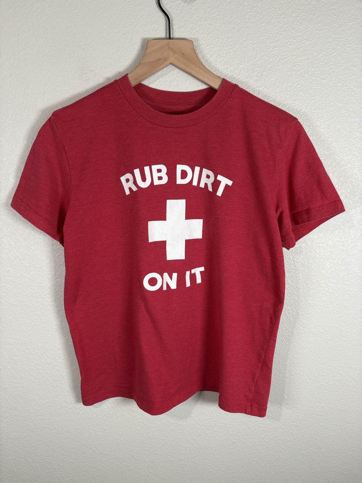 Baseballism America's Rub Dirt Graphic Tee YM Red