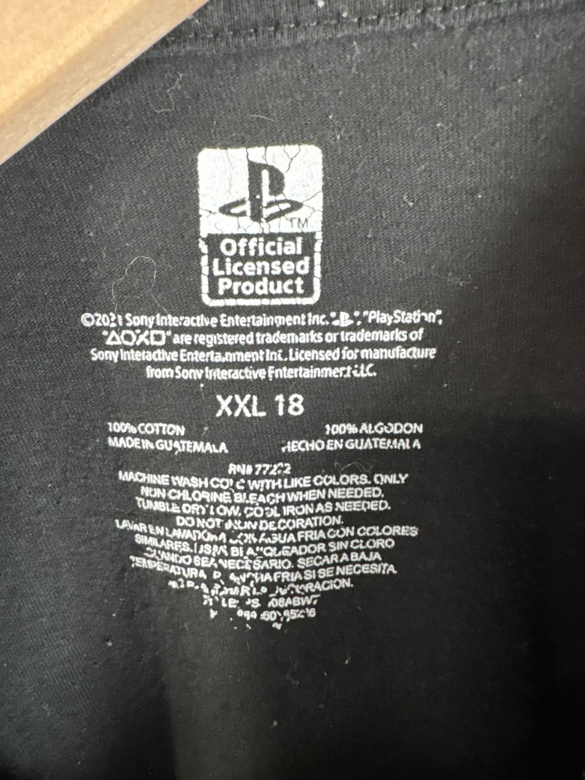 PlayStation Logo Black T-Shirt Youth XXL 18 Graphic Tee Cotton - Thumbnail 2