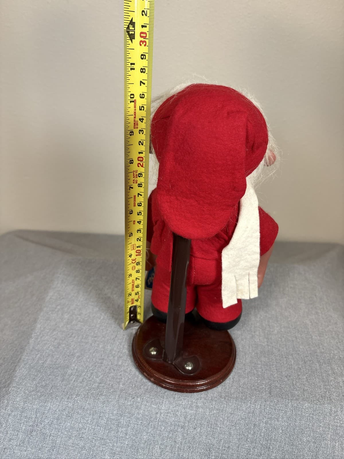 DAM Norfin Troll Doll George Red Outfit White Hair Holiday on Stand - Thumbnail 4