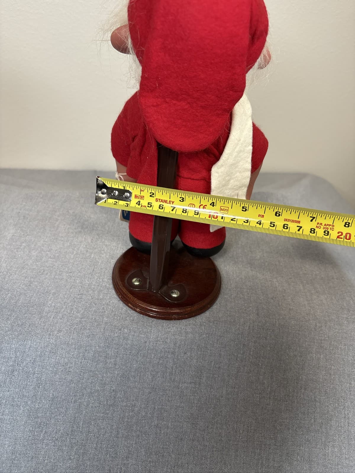 DAM Norfin Troll Doll George Red Outfit White Hair Holiday on Stand - Thumbnail 5