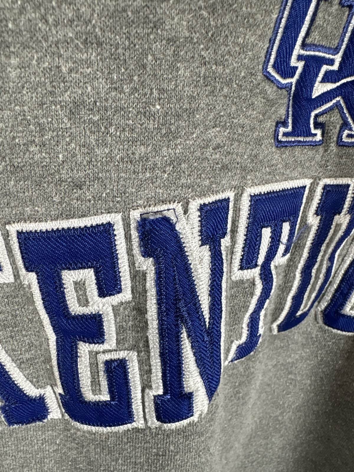 Kentucky Wildcats Hoodie Mens Gray Pullover Sweatshirt UK College L - Thumbnail 3