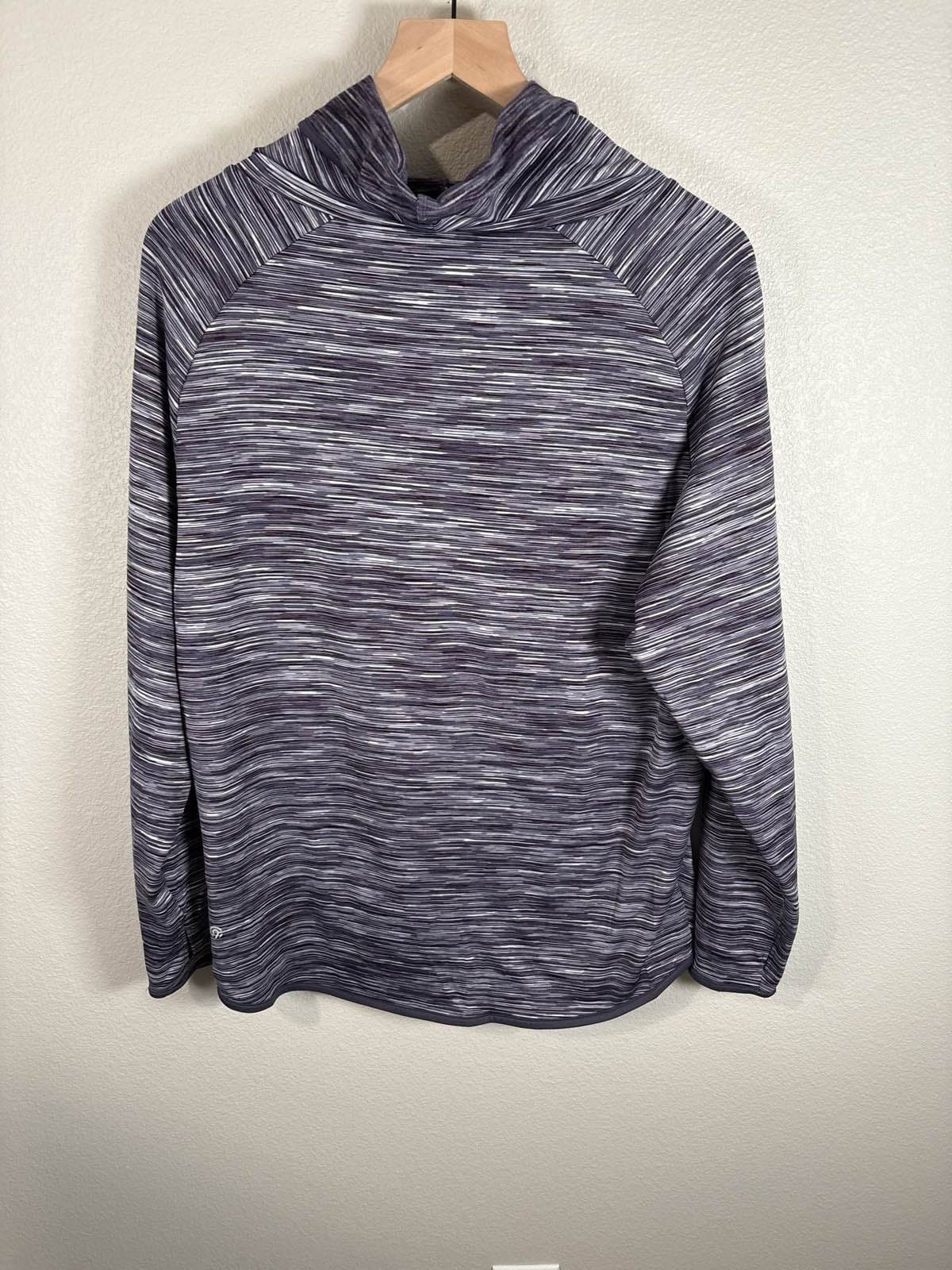 Champion Women's Cowl Neck Long Sleeve Striped Athletic Pullover Top M - Thumbnail 3