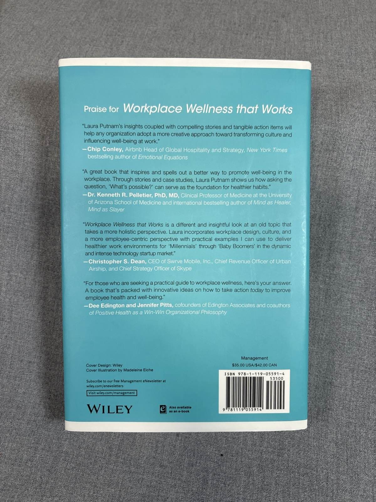 Workplace Wellness 10 Steps Laura Putnam Wiley Hardcover - Thumbnail 2