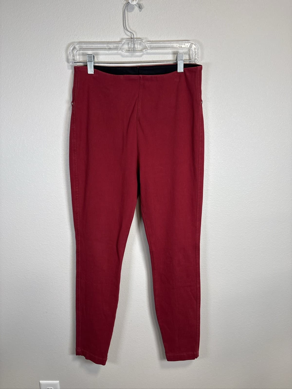 Lysse Women's Red Pull On Stretch Leggings Shaping Skinny Trousers