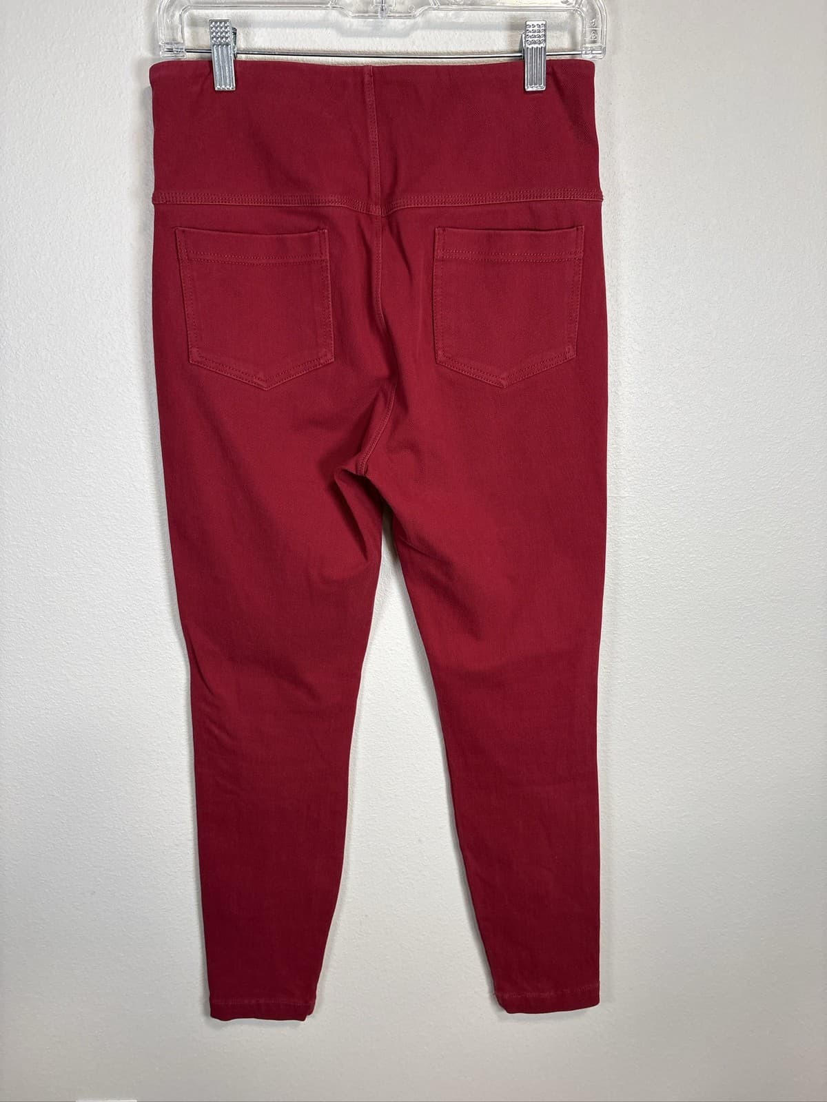 Lysse Women's Red Pull On Stretch Leggings Shaping Skinny Trousers - Thumbnail 2