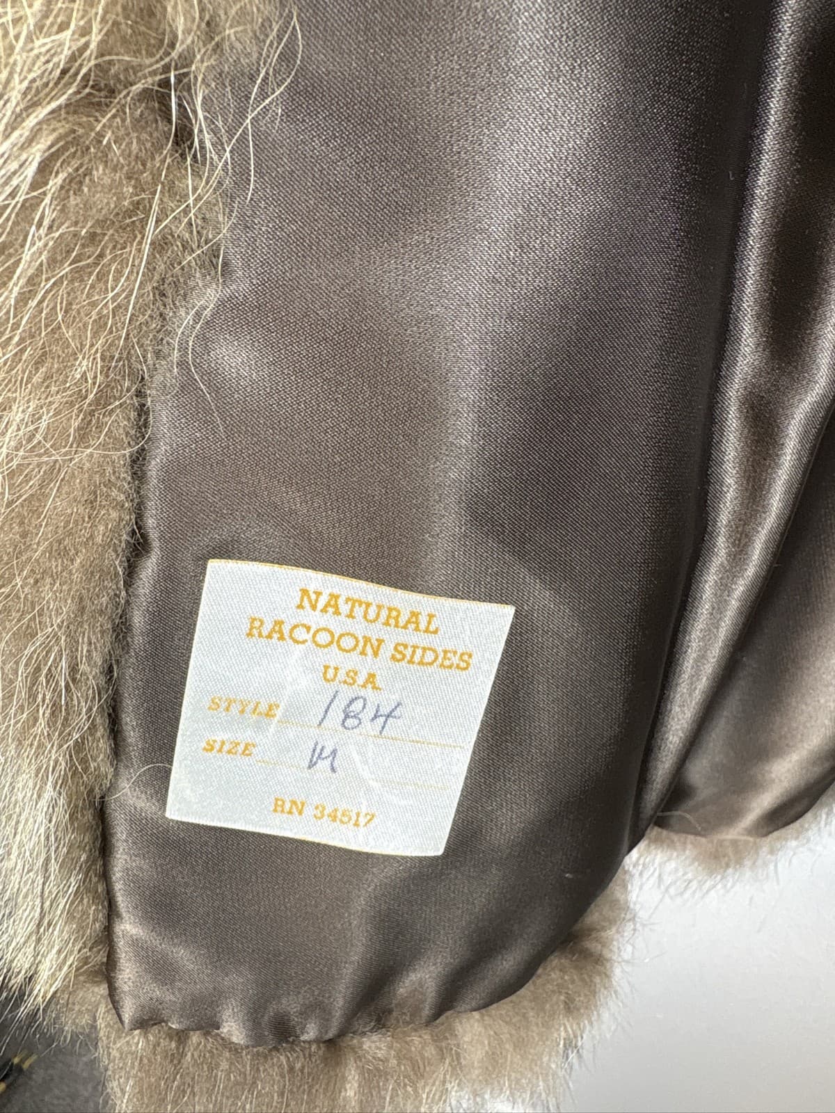 Furrocious Raccoon Fur Jacket Women Size Medium Style 184 - Thumbnail 3