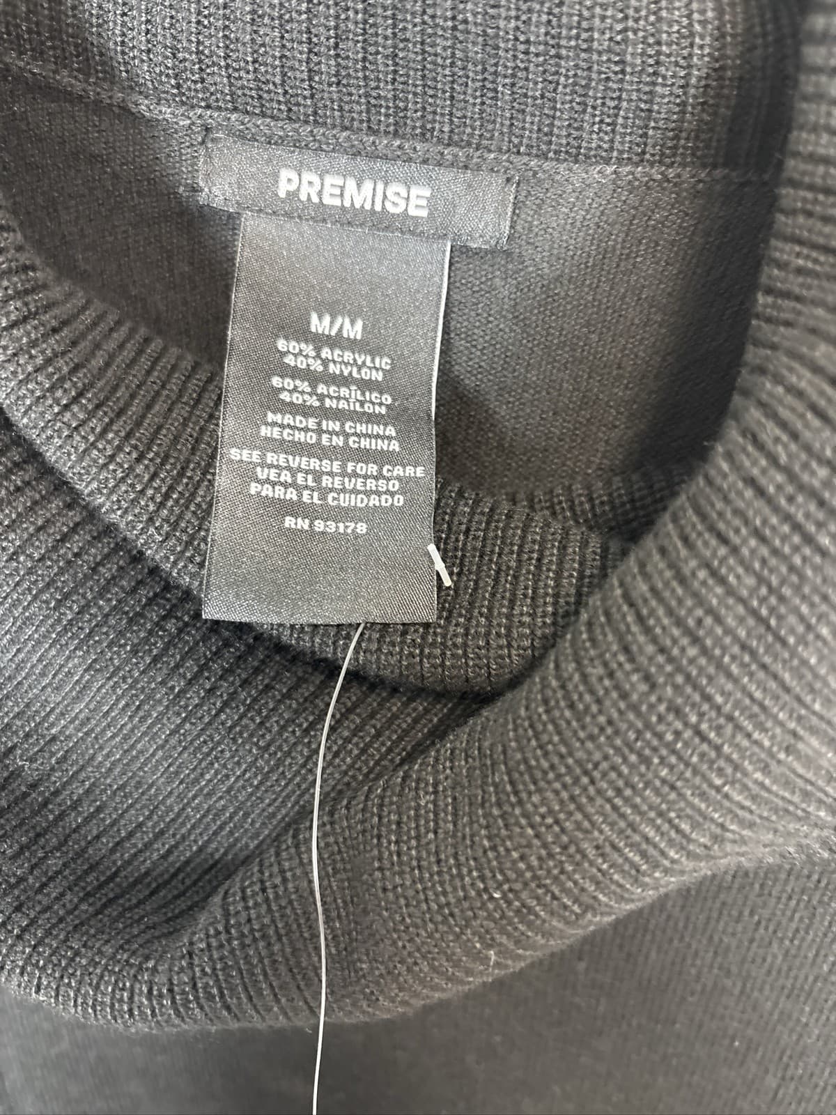 Premise Studio Women Black Cowl Neck Knit Pullover Sweater Size Medium - Thumbnail 2
