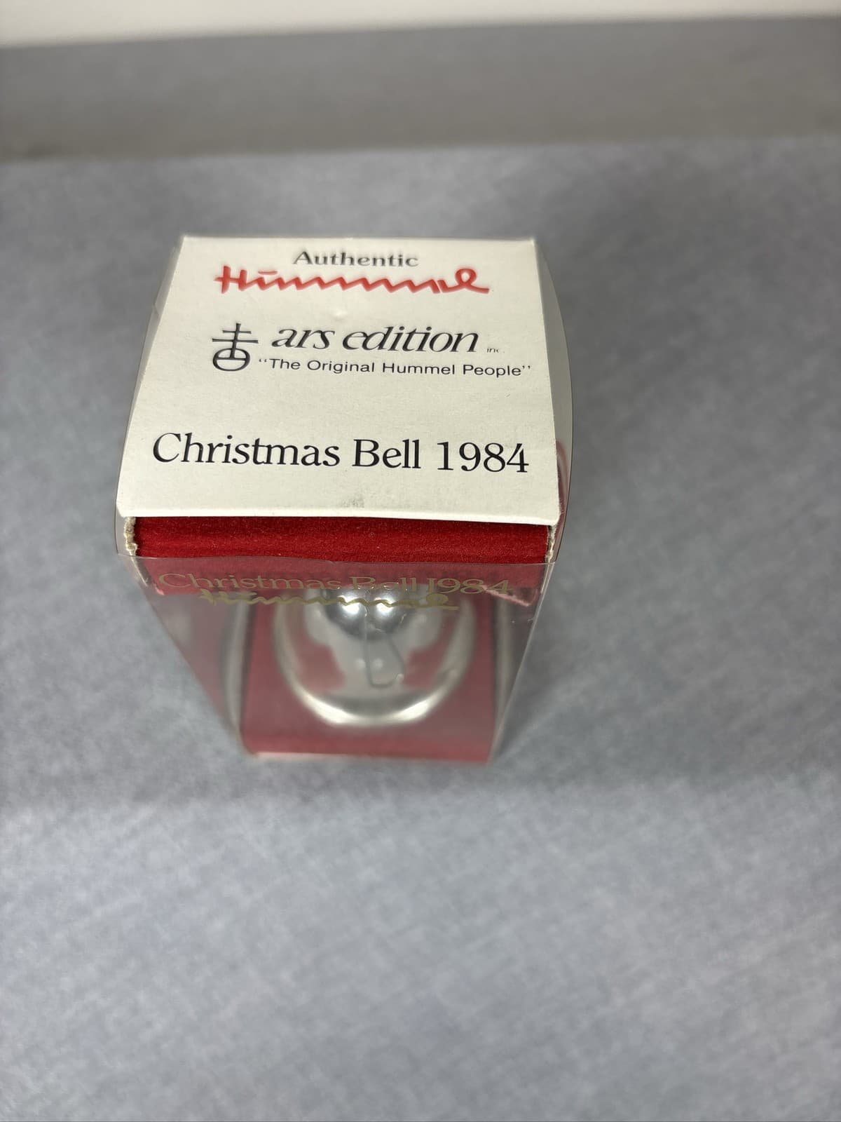 Hummel Christmas Bell 1984 Goebel Germany Silver Tone Ornament Box - Thumbnail 3