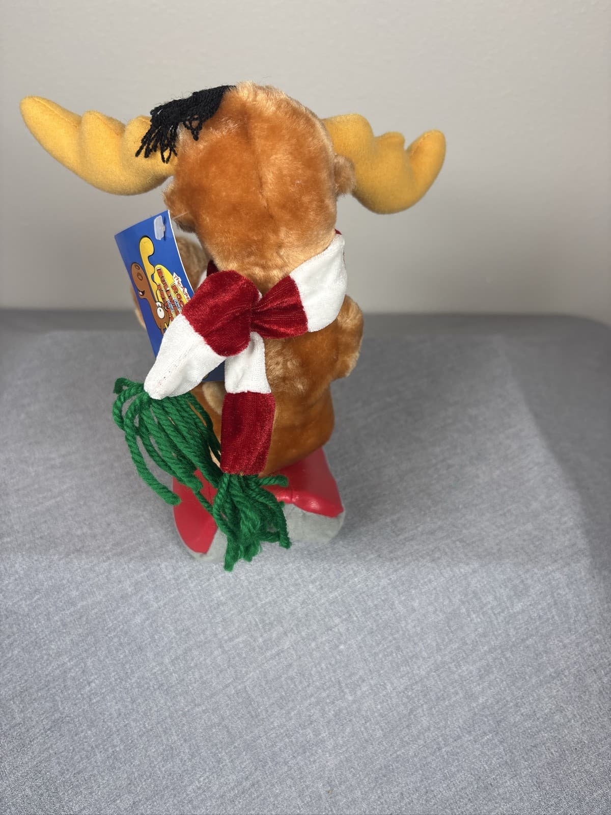 Bullwinkle Moose On Sled Plush Rocky & Bullwinkle Toy Network 2001 - Thumbnail 3