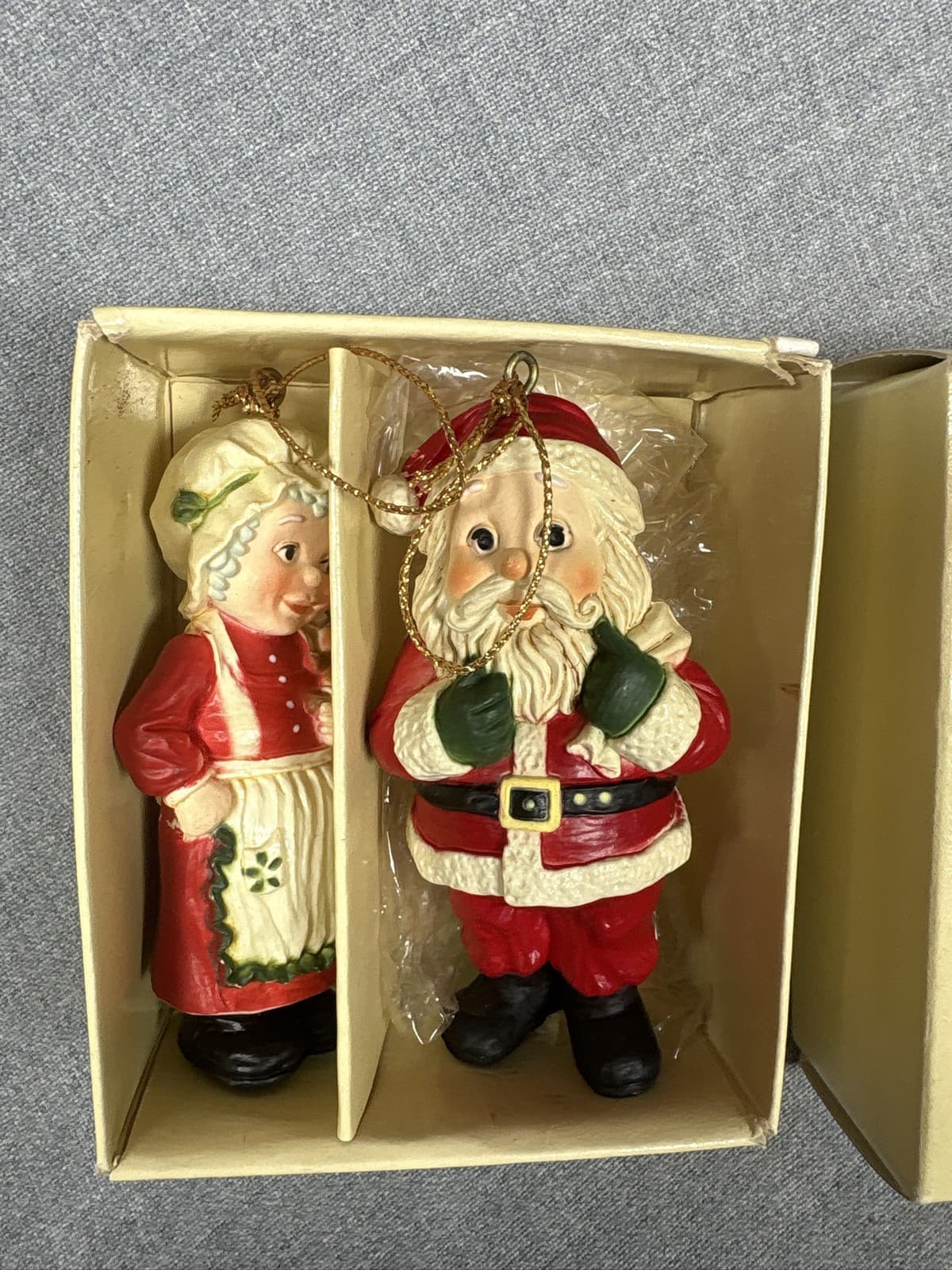 Holiday Memories Collector Ornament Santa and Mrs. Claus Macau in Box - Thumbnail 2