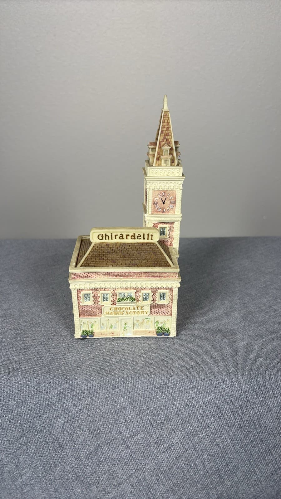 Vintage Ghirardelli Chocolate Factory Clock Tower Trinket Box