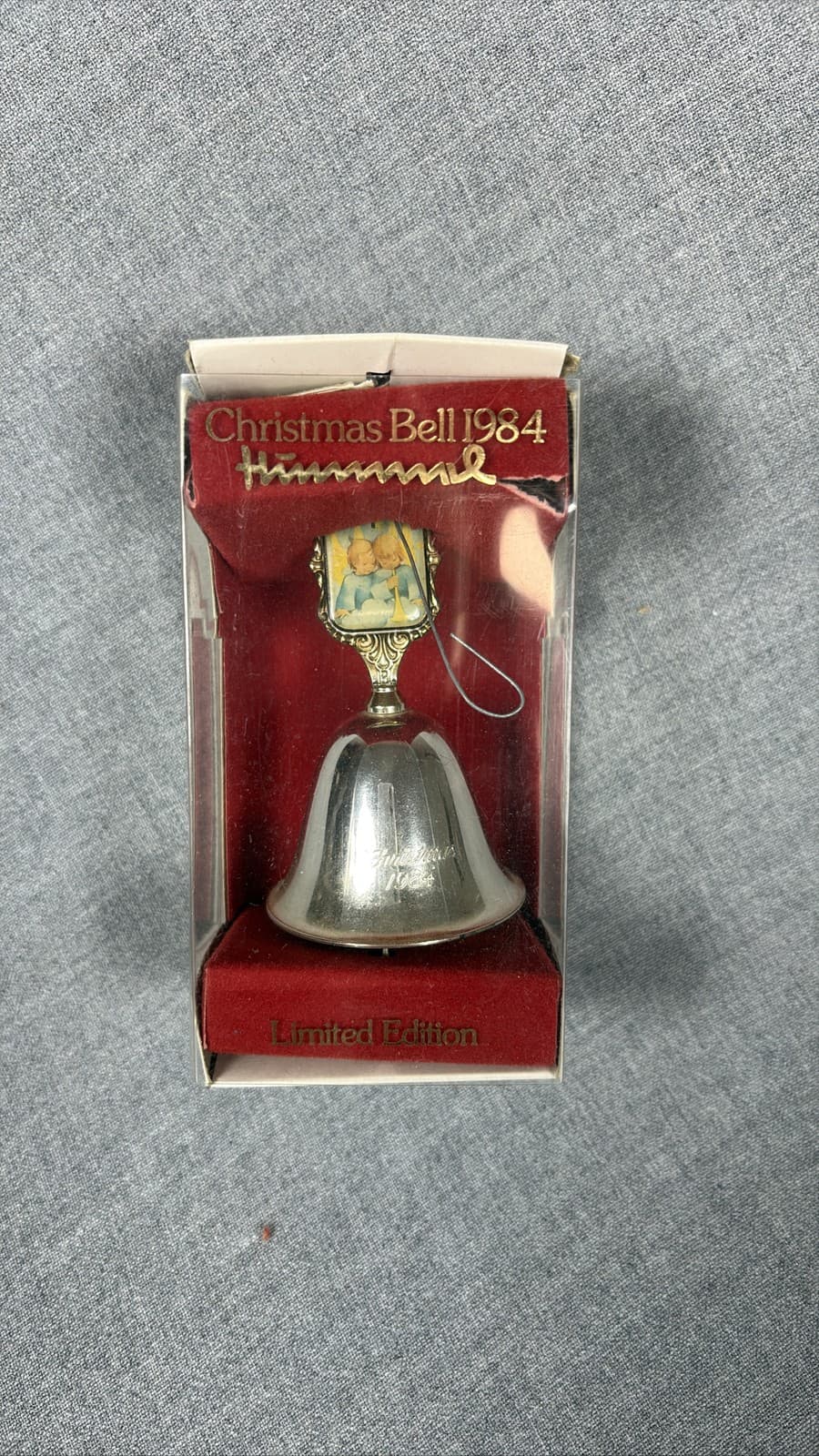 Hummel Christmas Bell 1984 Goebel Germany Silver Tone Ornament Box
