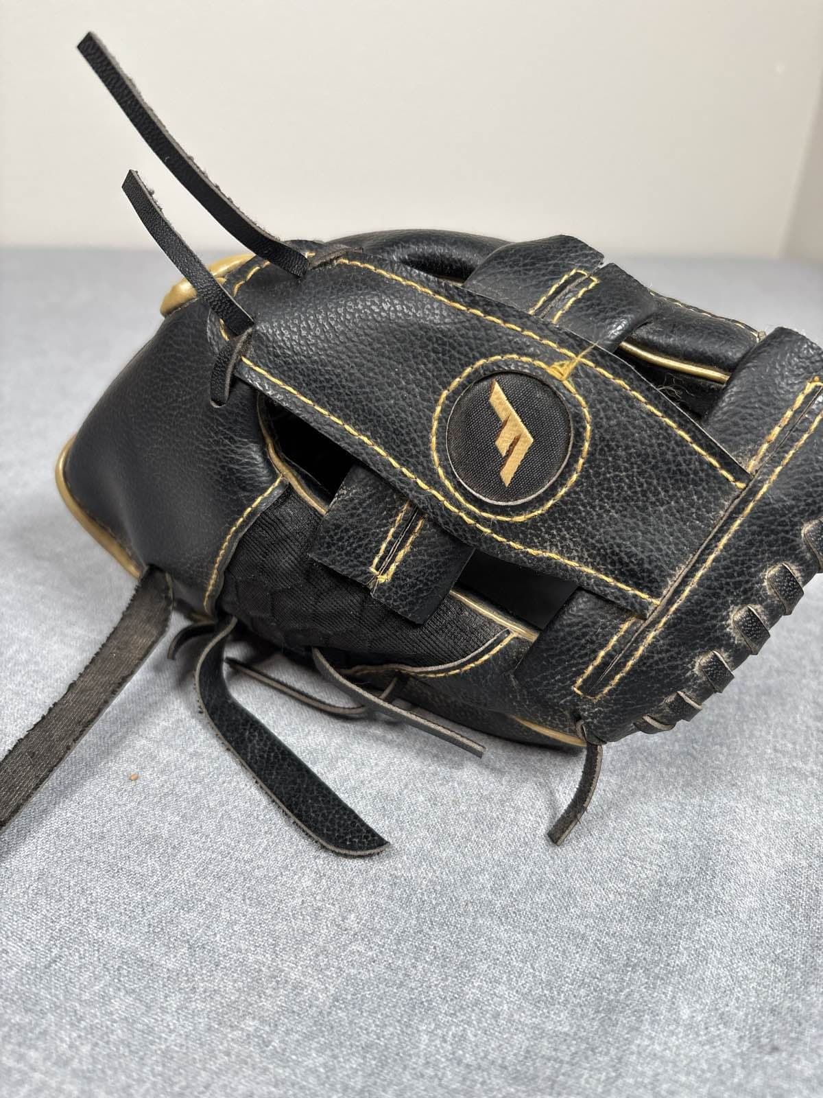 Franklin Mesh Tek 22808 9.5" Black Gold Youth Baseball Glove RHT - Thumbnail 4