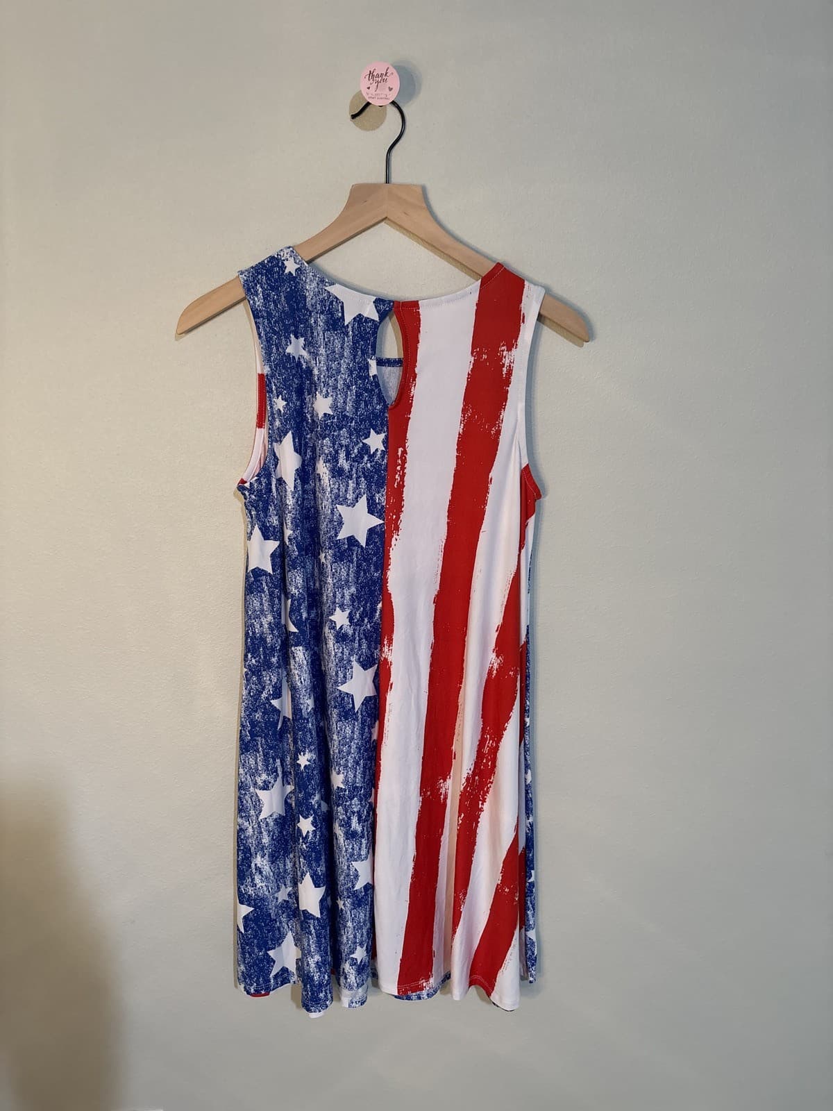 Liberty Perk Women's American Flag Tank Dress S 4th of July Patriotic Stars S - Thumbnail 3